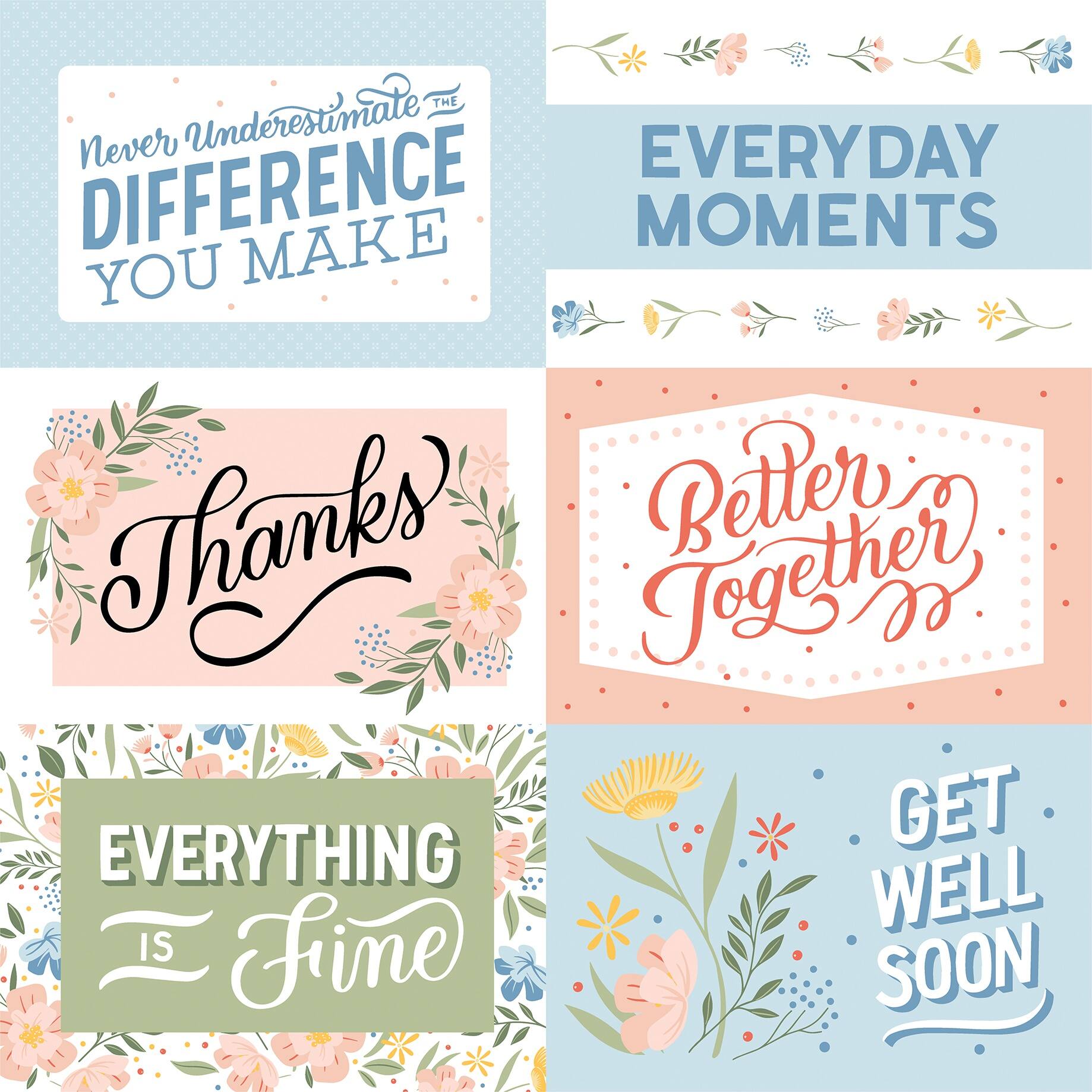 Salutations No. 1 Double-Sided Cardstock 12&#x22;X12&#x22;-6&#x22;X4&#x22; Journaling Cards, 25 Sheets