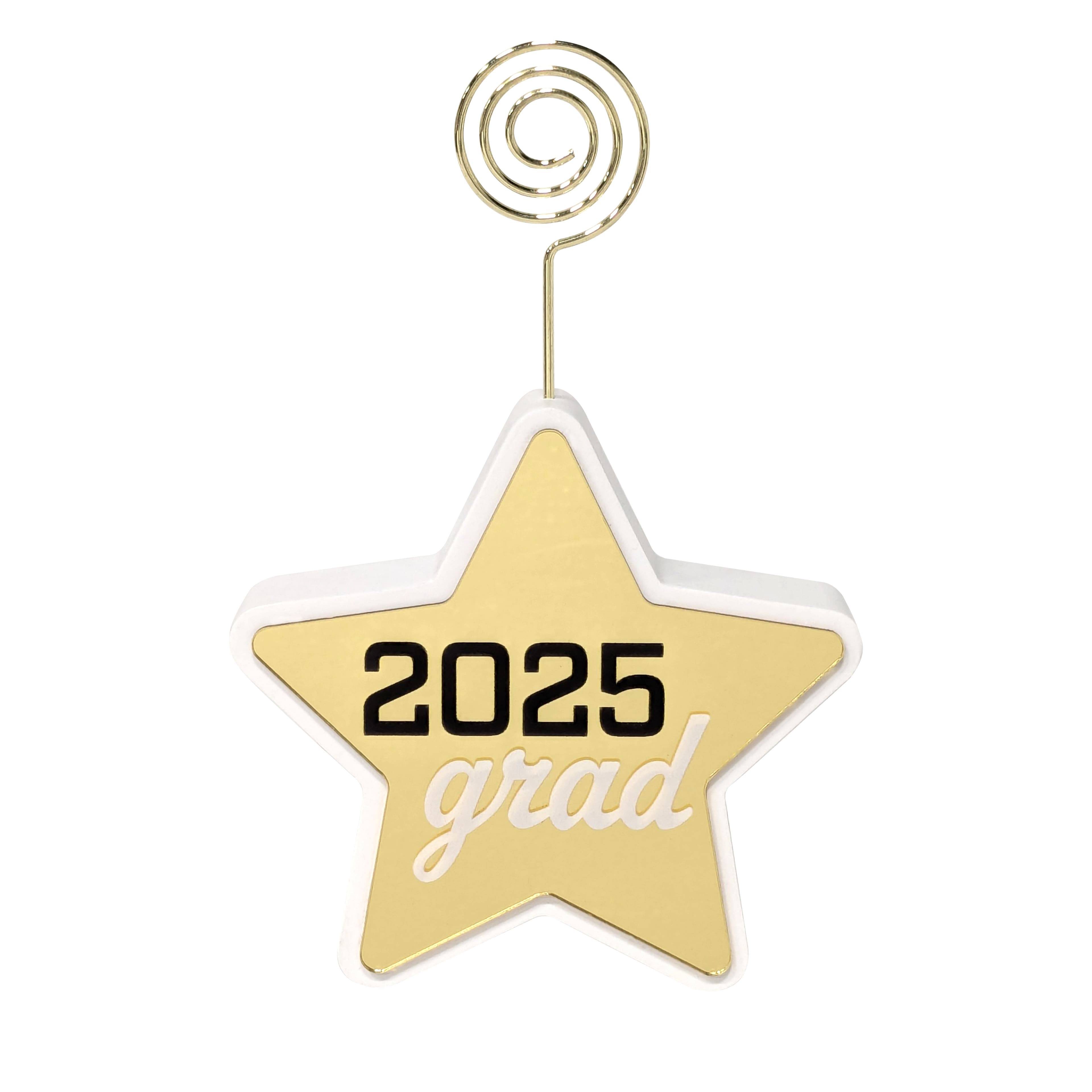 Graduation™ 6" Gold 2025 Star Photo Clip Frame by Studio Décor®