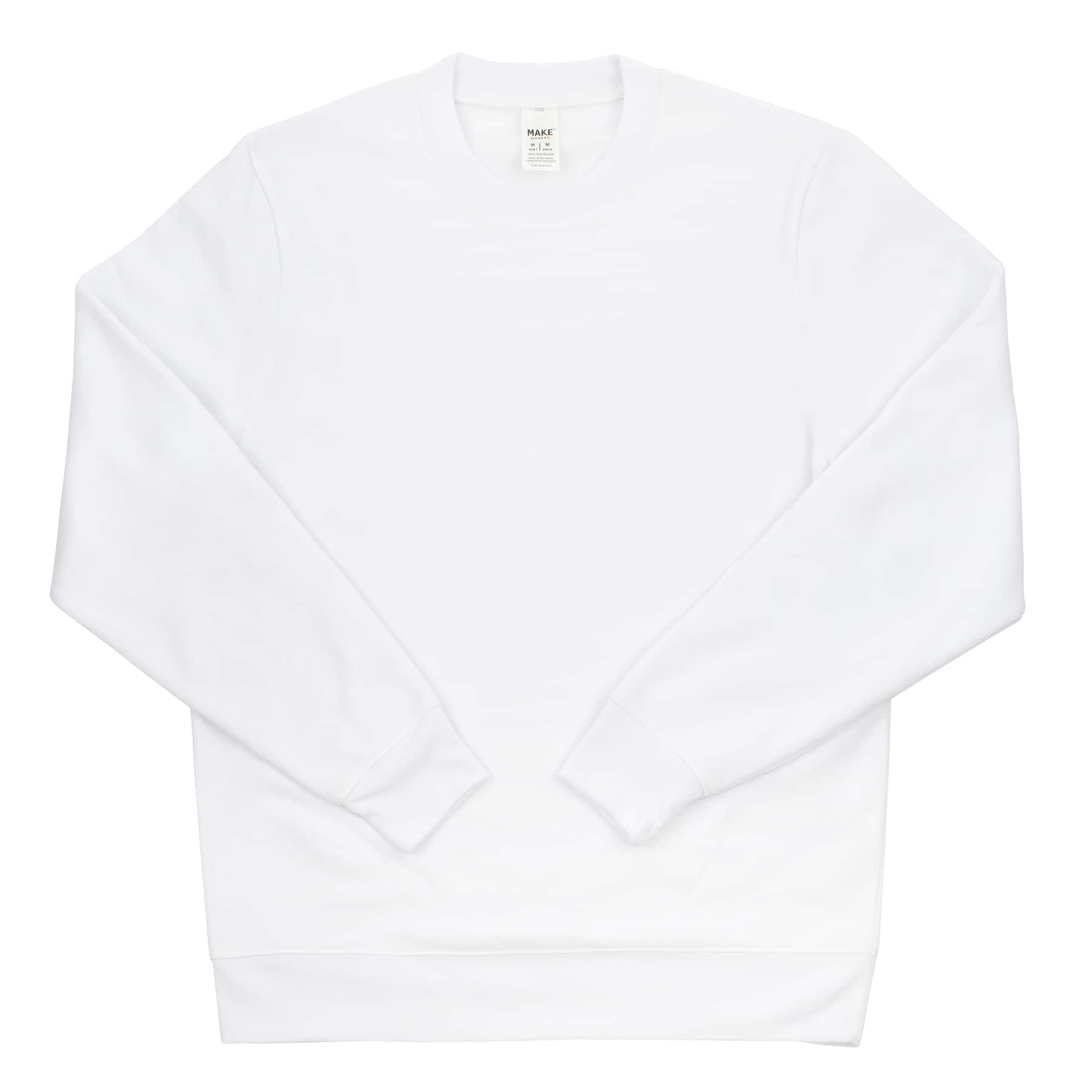 White Crew Neck Adult Unisex Sublimation Sweatshirt by Make Market&#xAE;