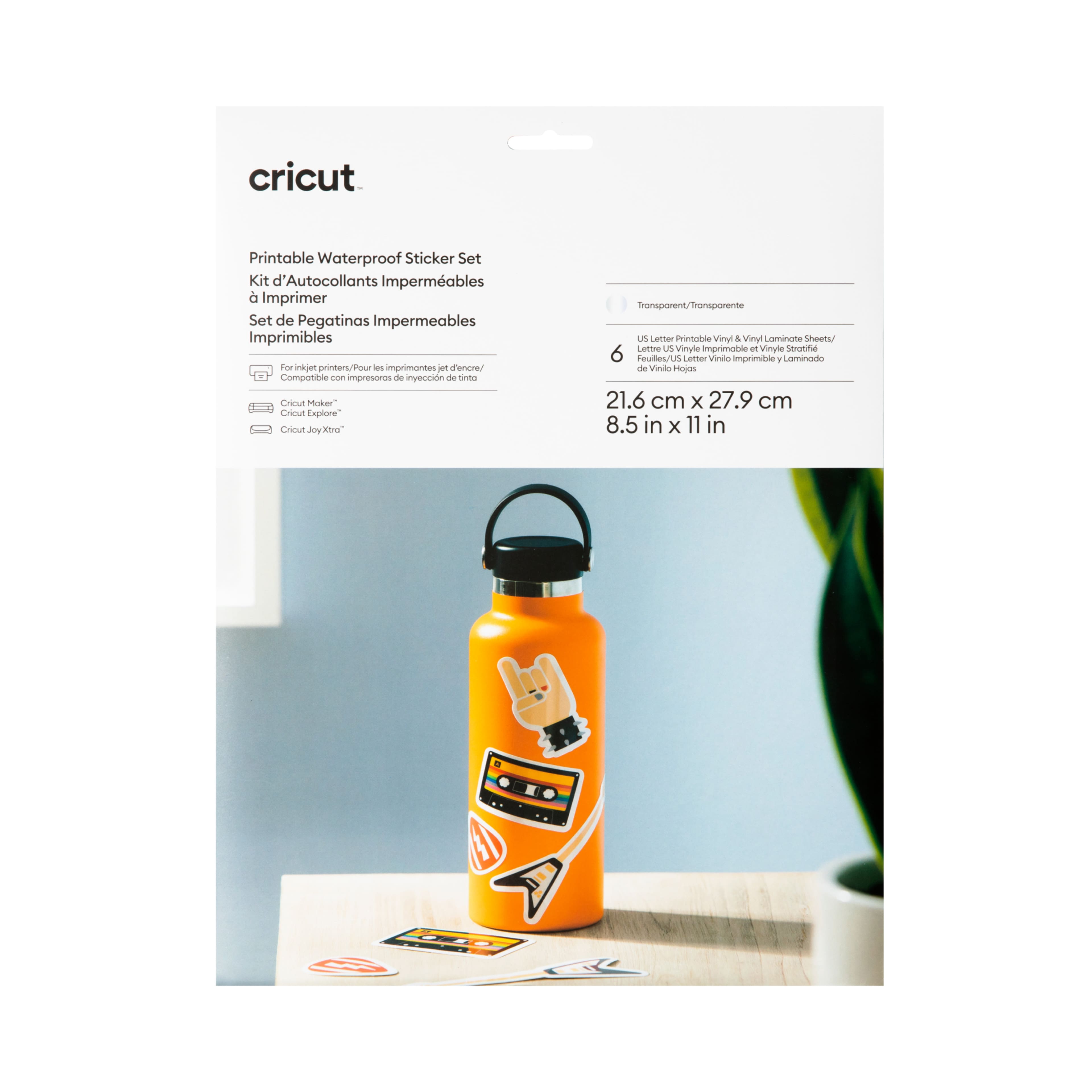 Cricut® Printable Iron-On For Light Fabrics - US Letter (5 ct), Transparent  