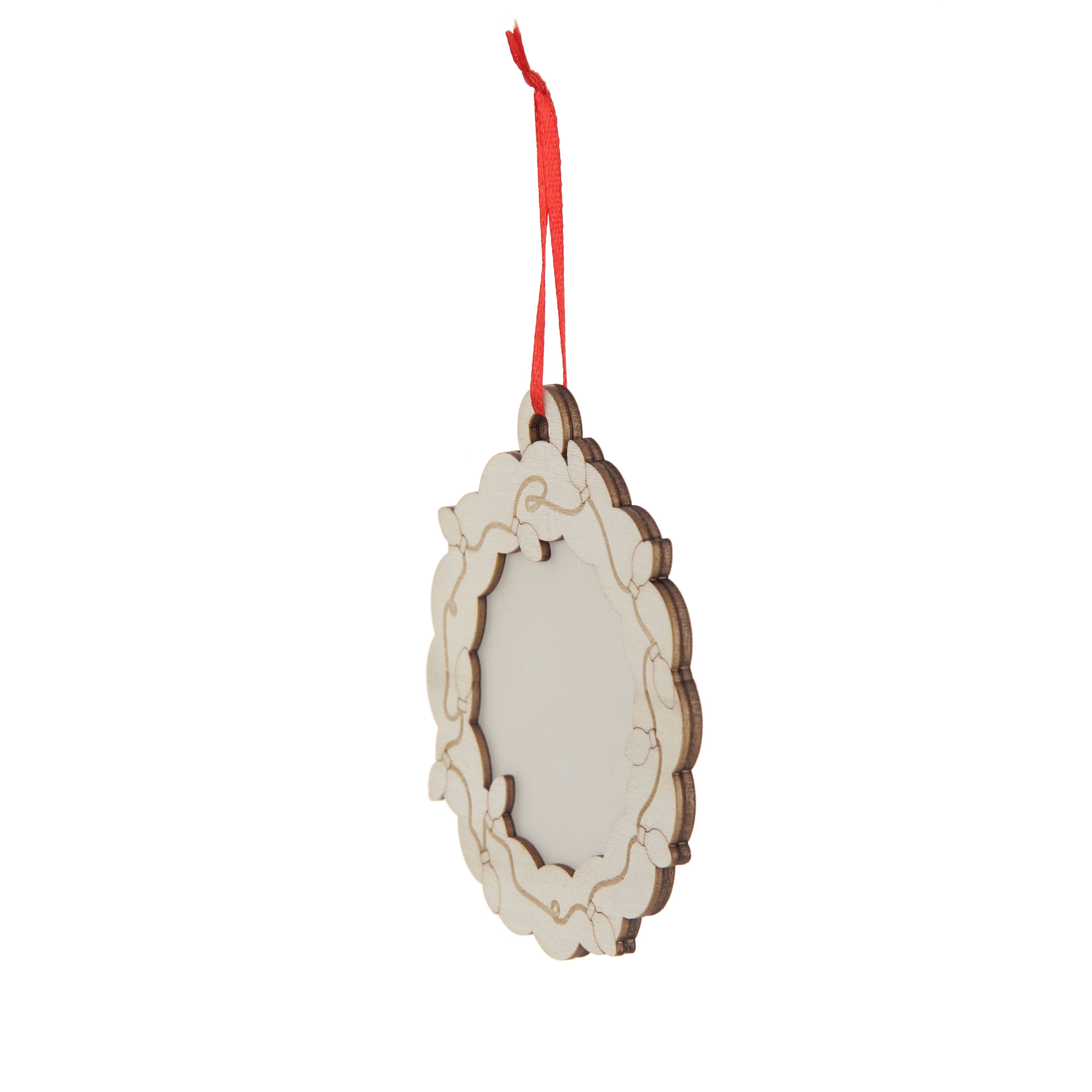 Ornement-cadre en forme de couronne en bois &#xE0; d&#xE9;corer soi-m&#xEA;me de 10,8&#xA0;cm de Make Market