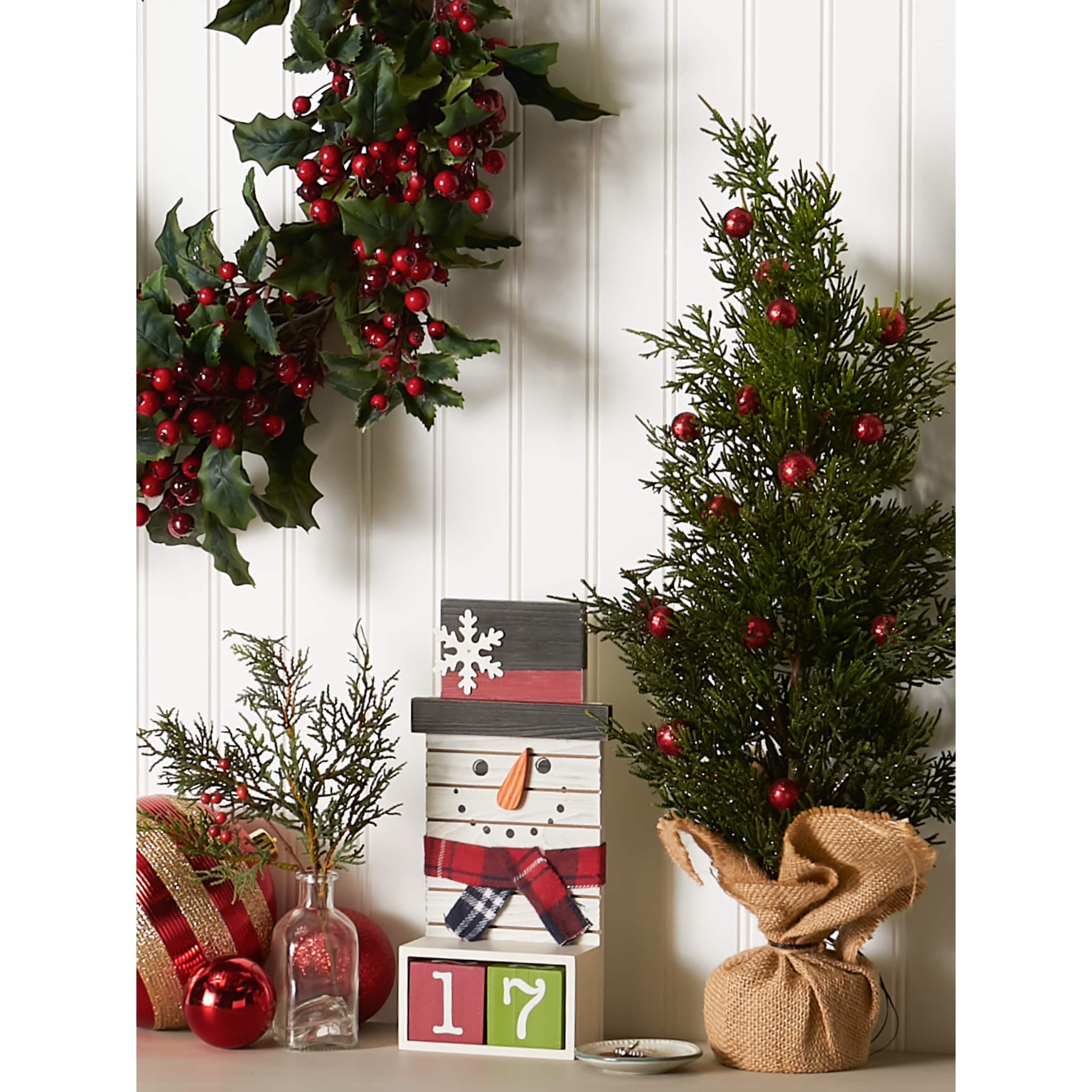 DII® Square Snowman Tabletop Block Calendar