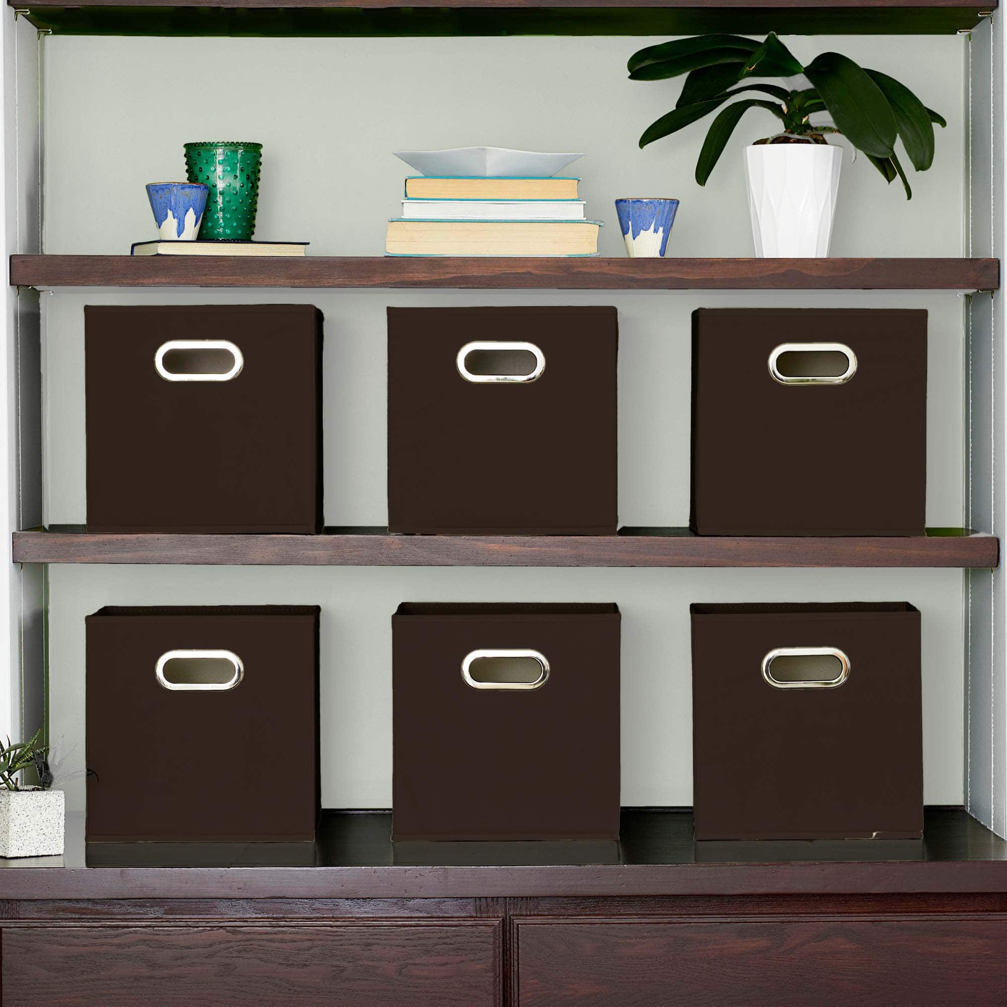 6 Pack Household Essentials 11" Fabric Storage Bins