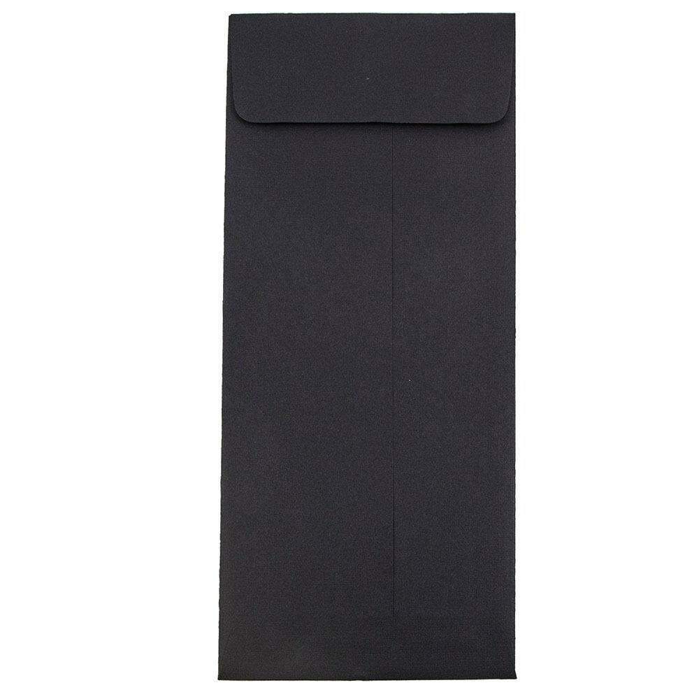JAM Paper 5" x 11.5" Black Linen Policy Business Envelopes, 25ct.