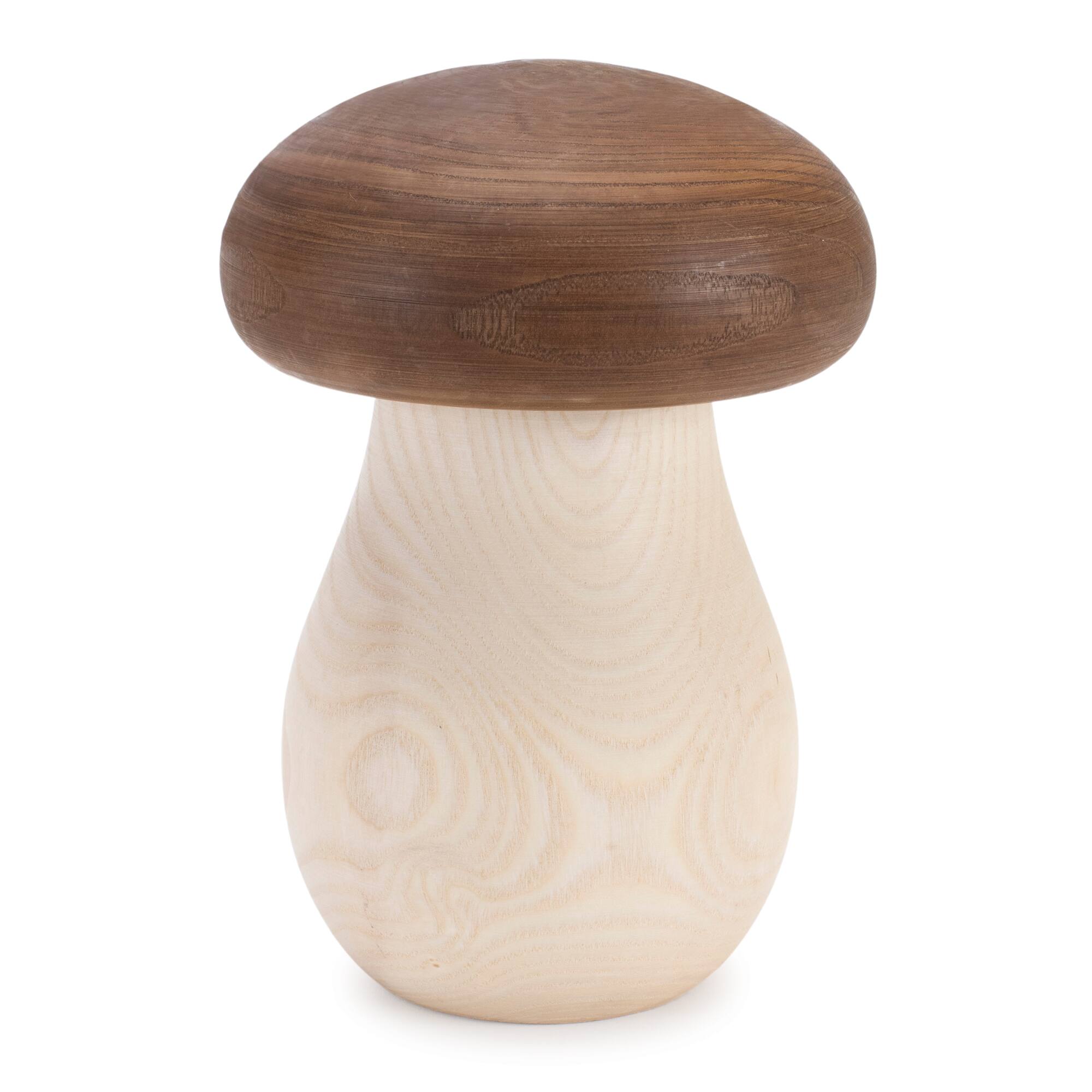 Wood Mushroom Box D&#xE9;cor Set