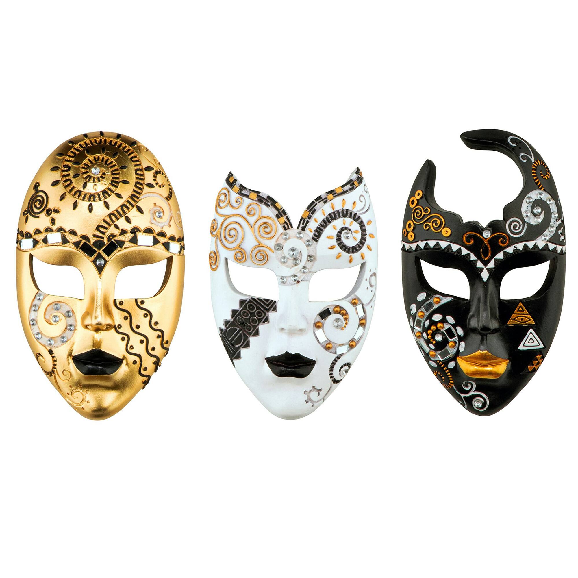 Design Toscano Petite Mardi Gras Carnivale Wall Mask Set