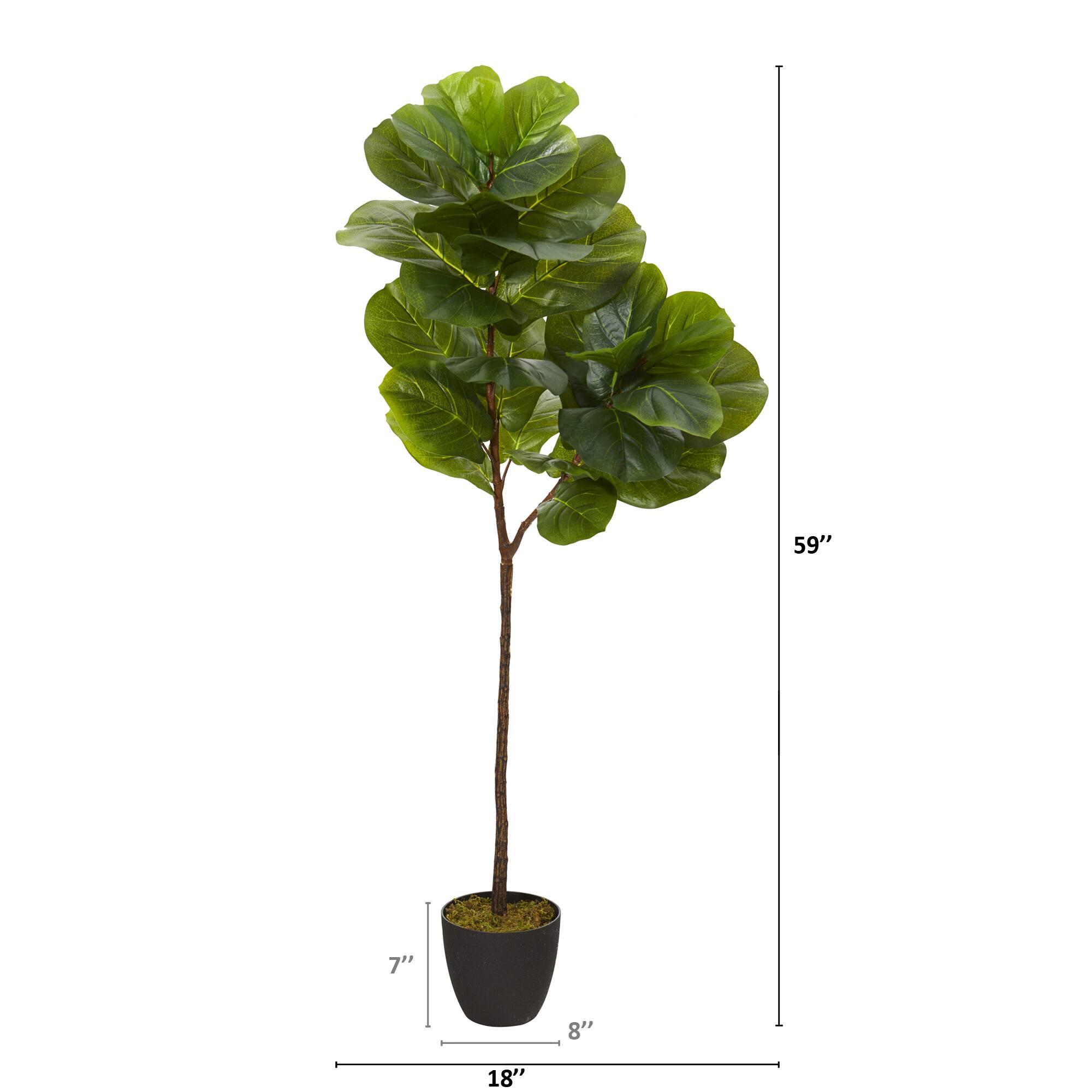 5ft. Potted Real Touch Fiddle Leaf Artificial Tree