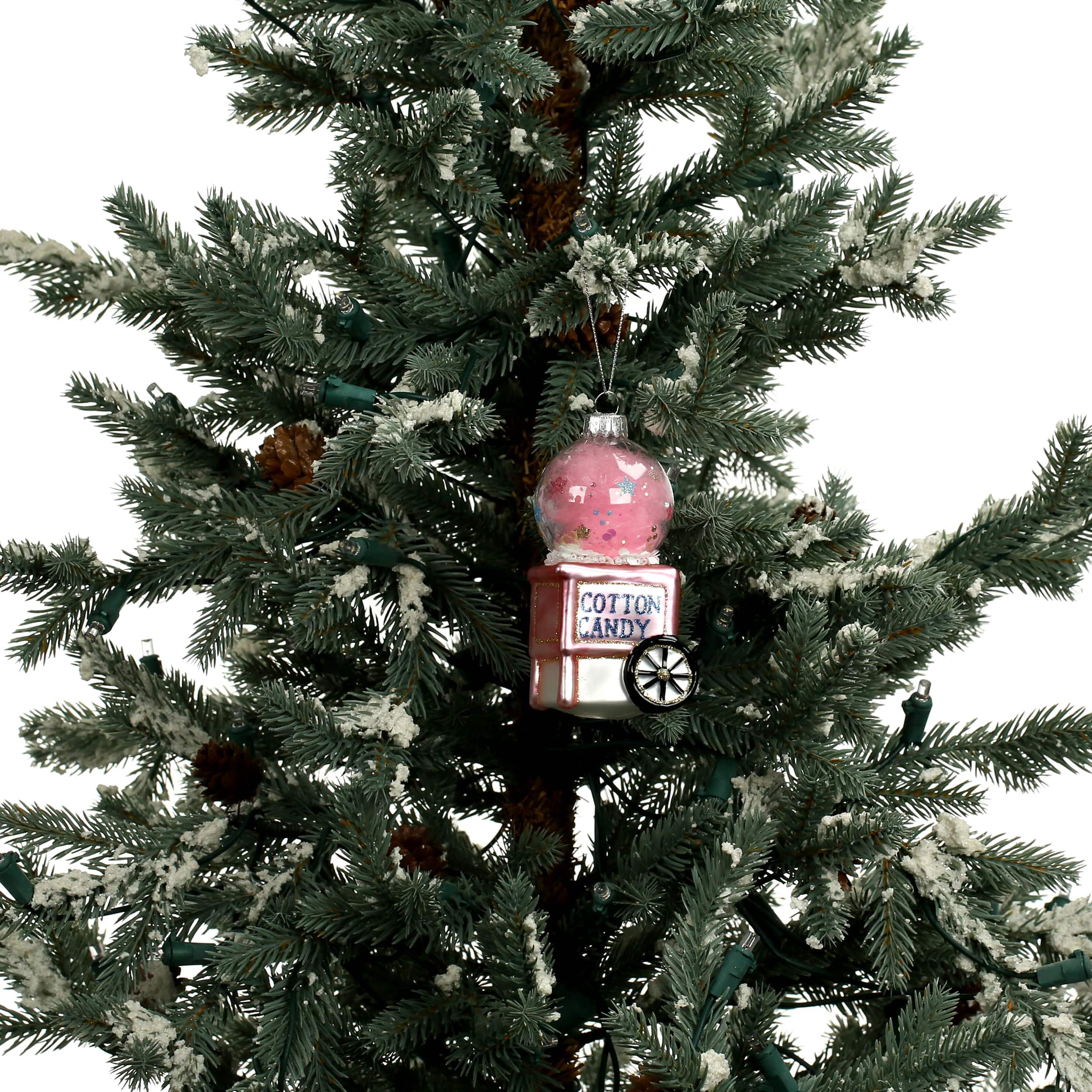 4&#x22; Cotton Candy Machine Glass Ornament by Ashland&#xAE;