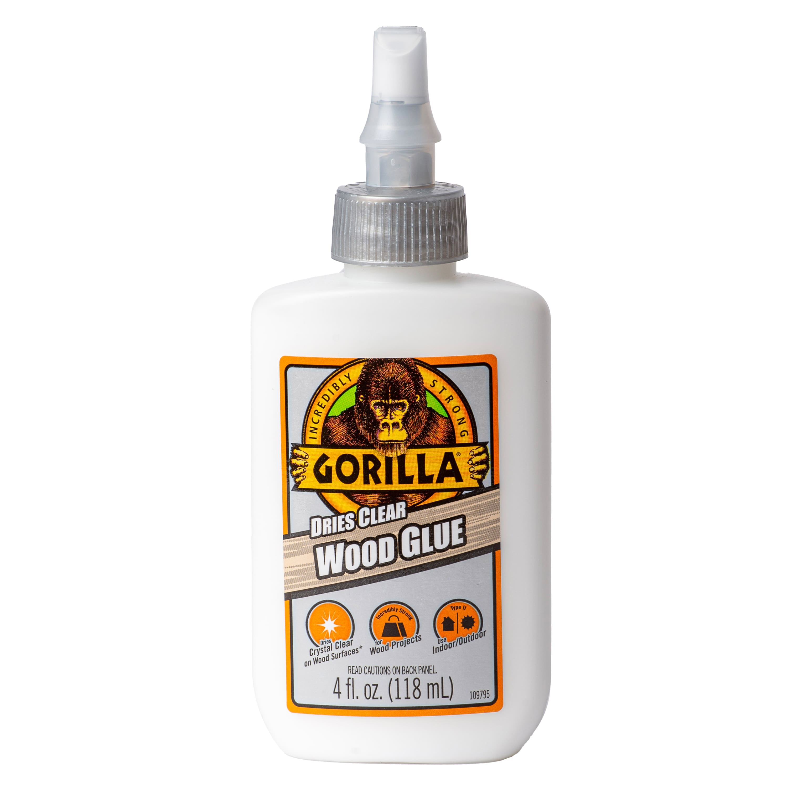 Gorilla Glue&#xAE; 4oz. Dries Clear Wood Glue