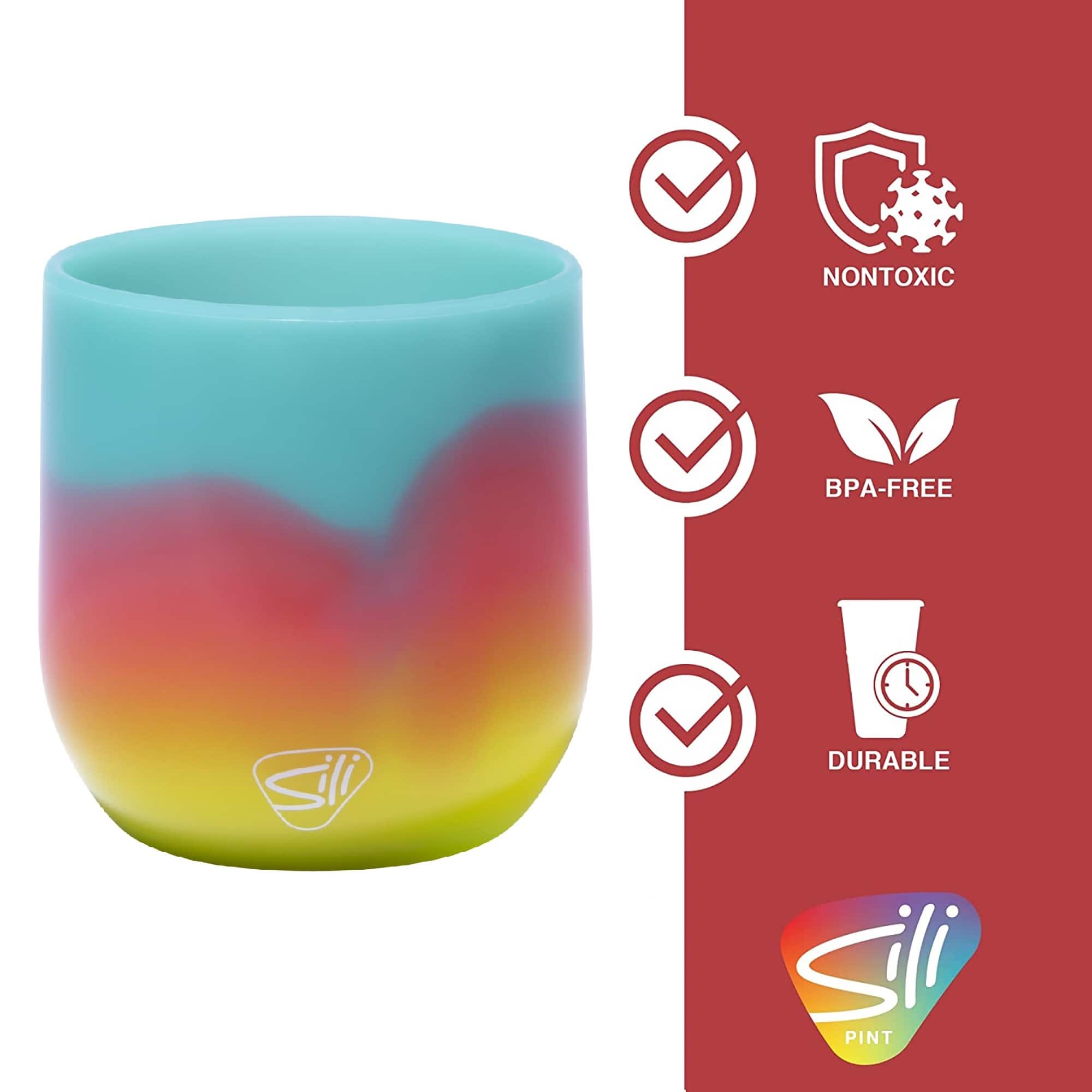 Silipint® 12oz. Aurora Silicone Stemless Wine Glasses, 2ct.