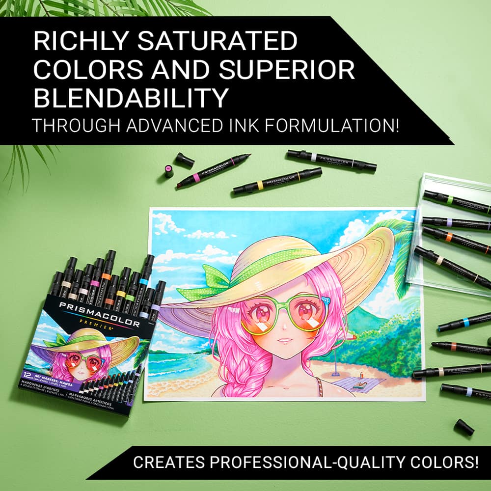 Prismacolor&#xAE; Premier&#xAE; Manga Dual-Ended Art Markers, 12ct.