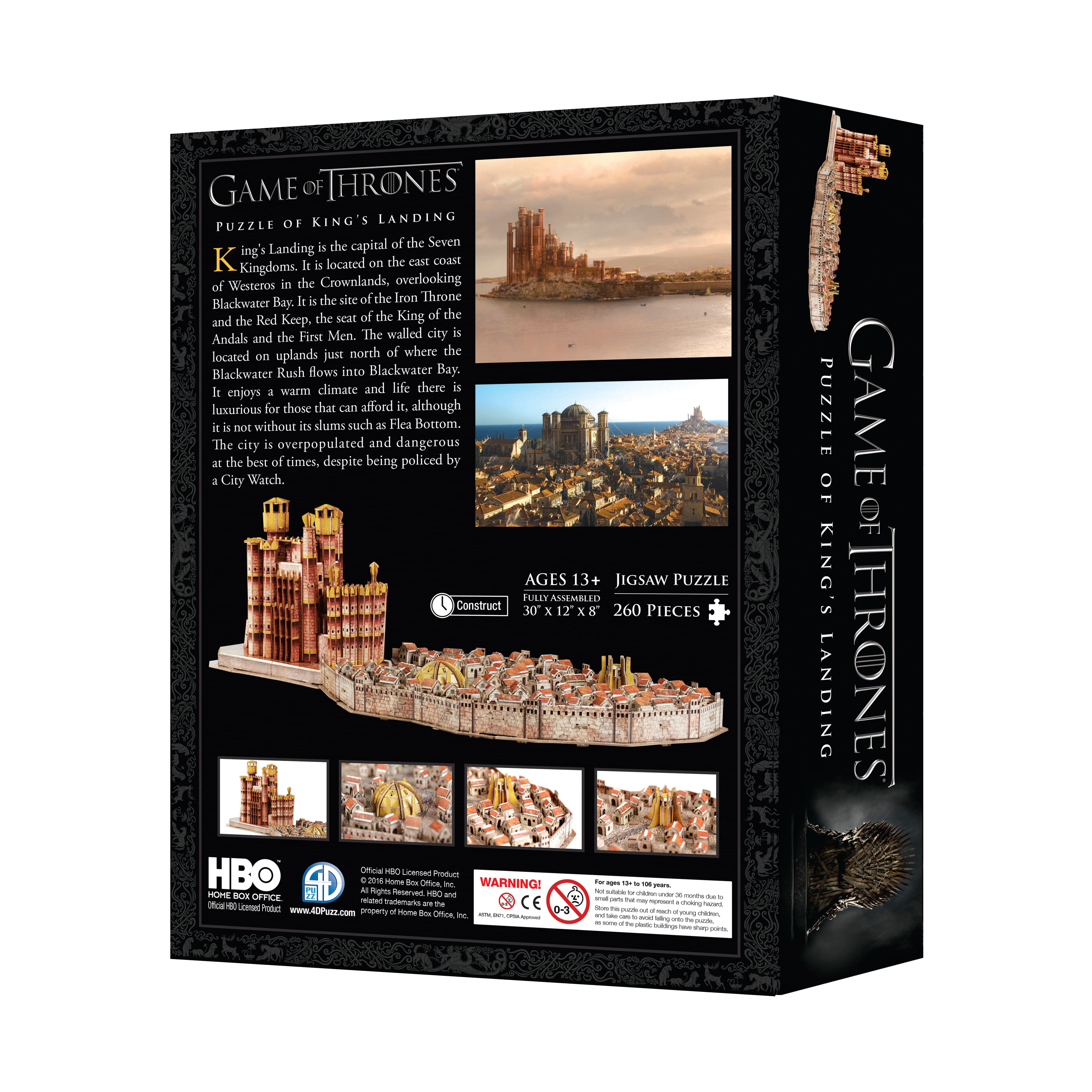 4D&#x2122; Cityscape Game of Thrones&#x2122; King&#x27;s Landing 3D 260 Piece Puzzle