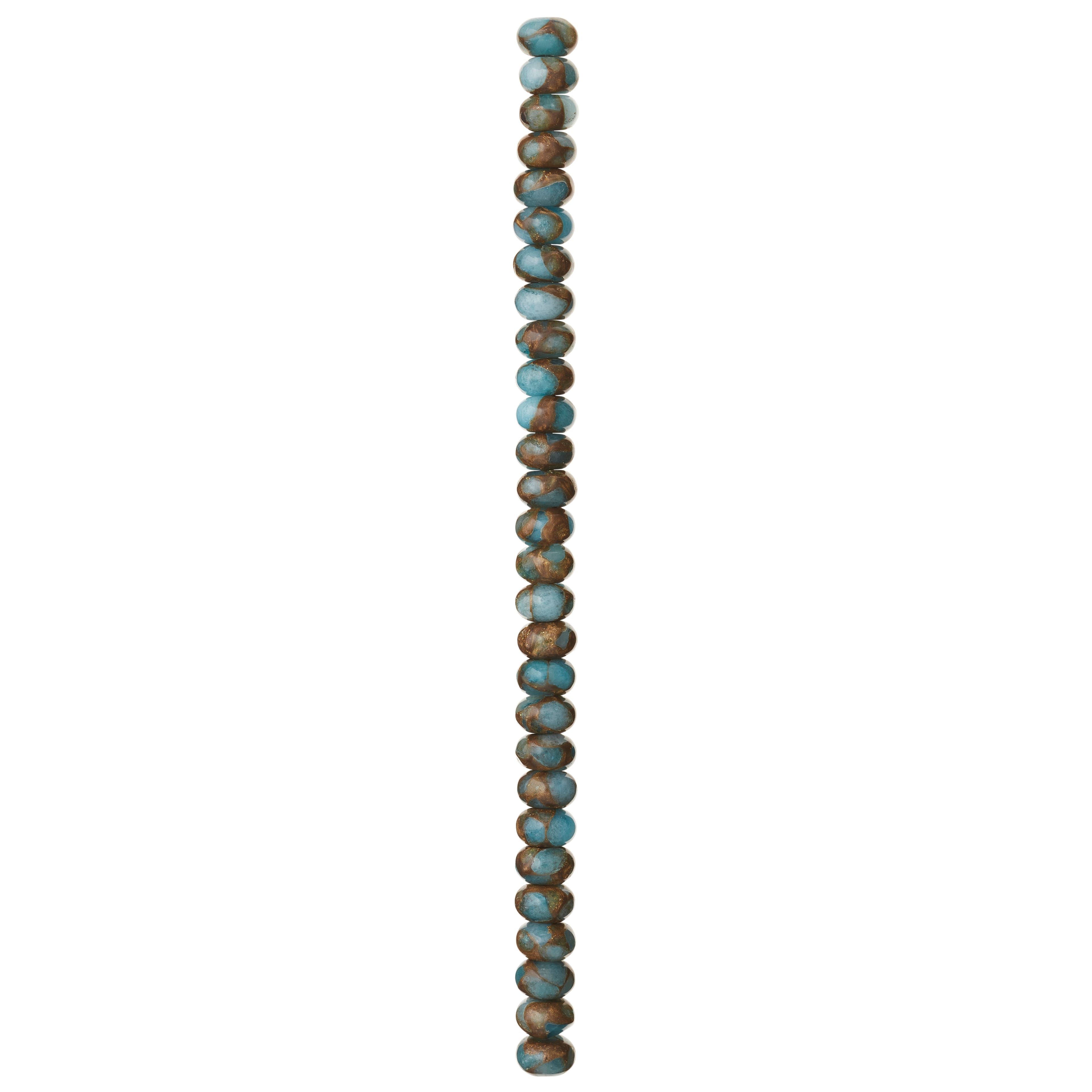 Light Blue Impression Jasper Rondelle Beads, 8mm by Bead Landing&#xAE;