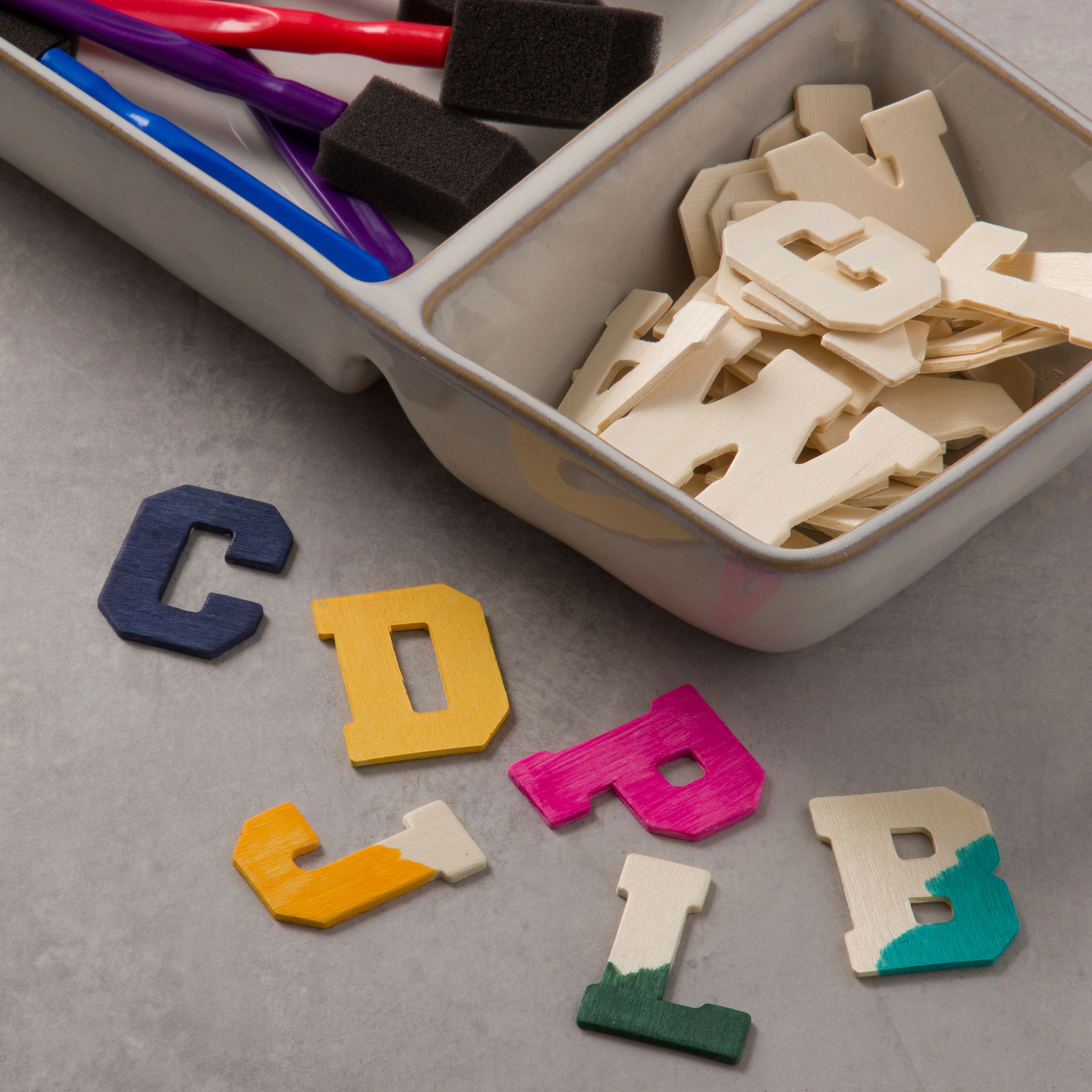 1.75" Wood Varsity Letters, 36ct. by Make Market®