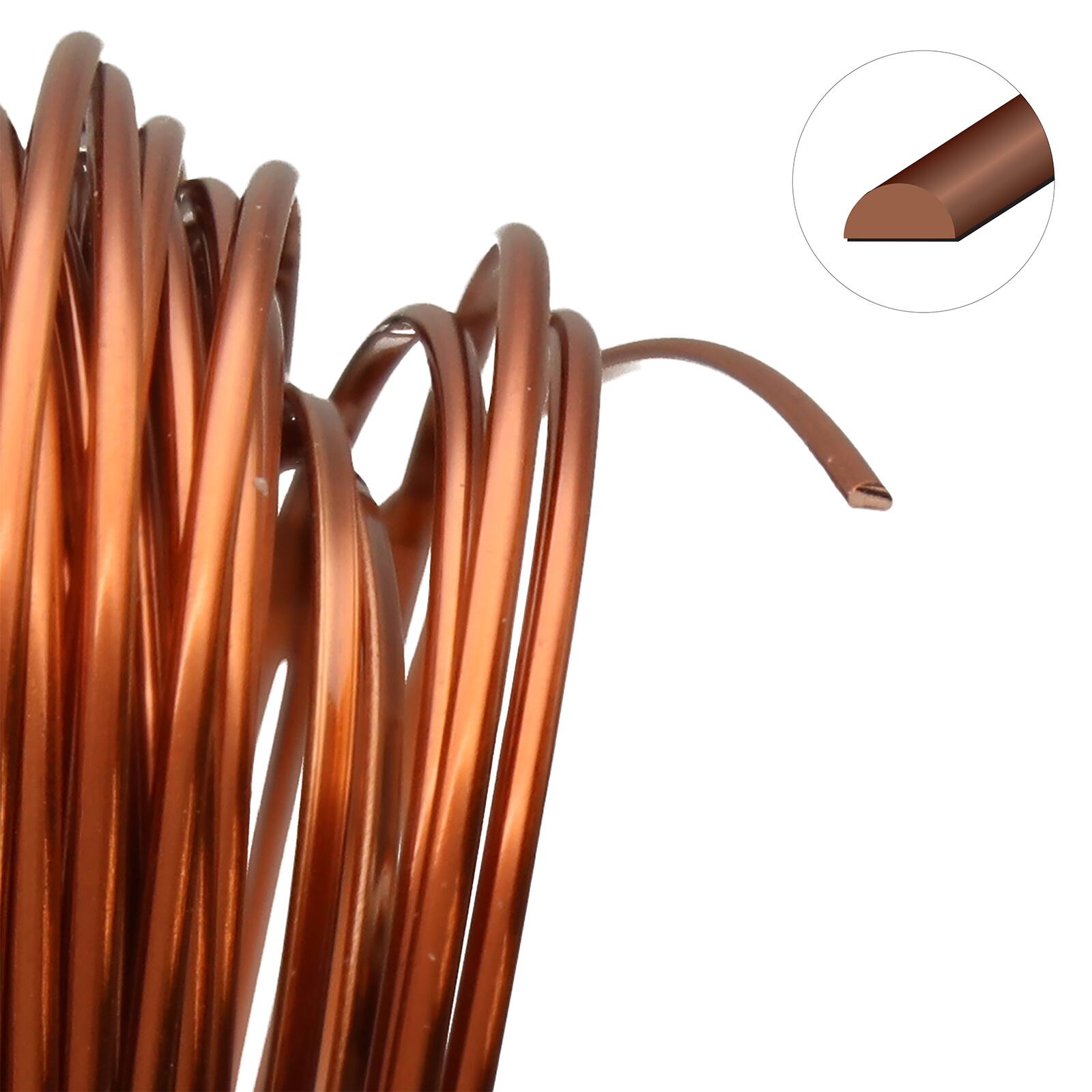 The Beadsmith&#xAE; Wire Elements&#x2122; 21 Gauge Tarnish Resistant Half Round Soft Temper Wire, 7yd.