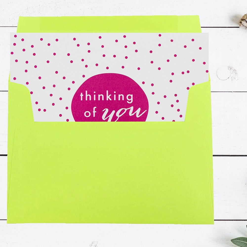 JAM Paper A7 Ultra Lime Green Invitation Envelopes, 50ct.