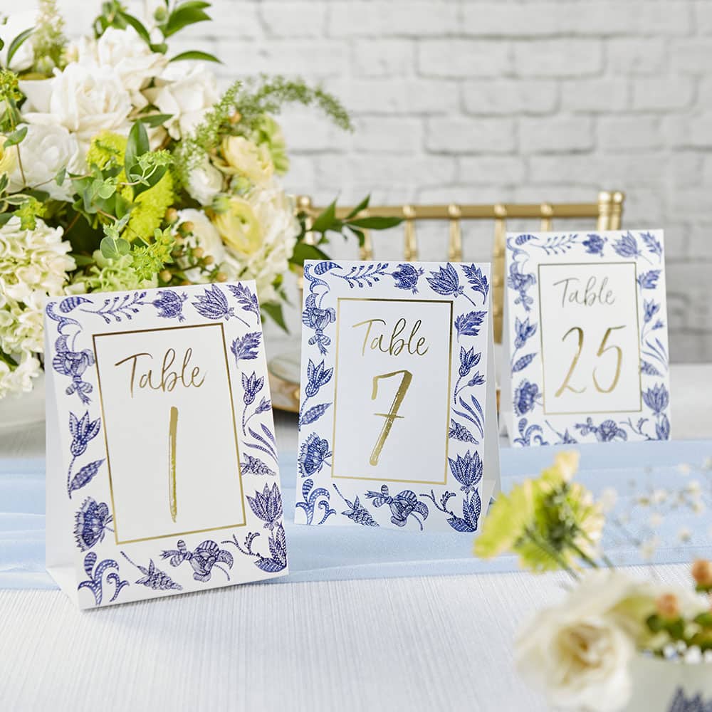 Kate Aspen&#xAE; Blue Willow Wedding Table Numbers 1-25