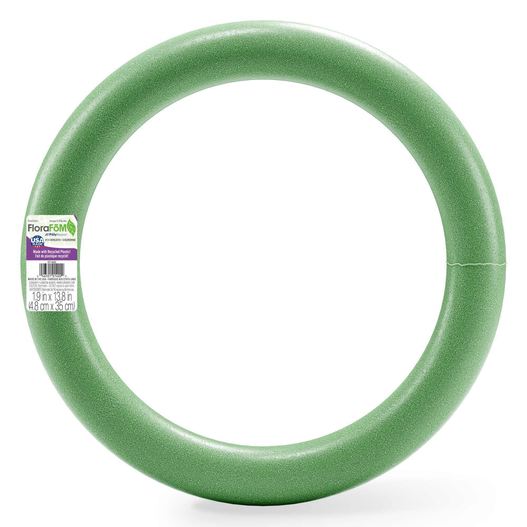 12 Pack: FloraCraft® FloraFōM® Green Extruded Foam Wreath