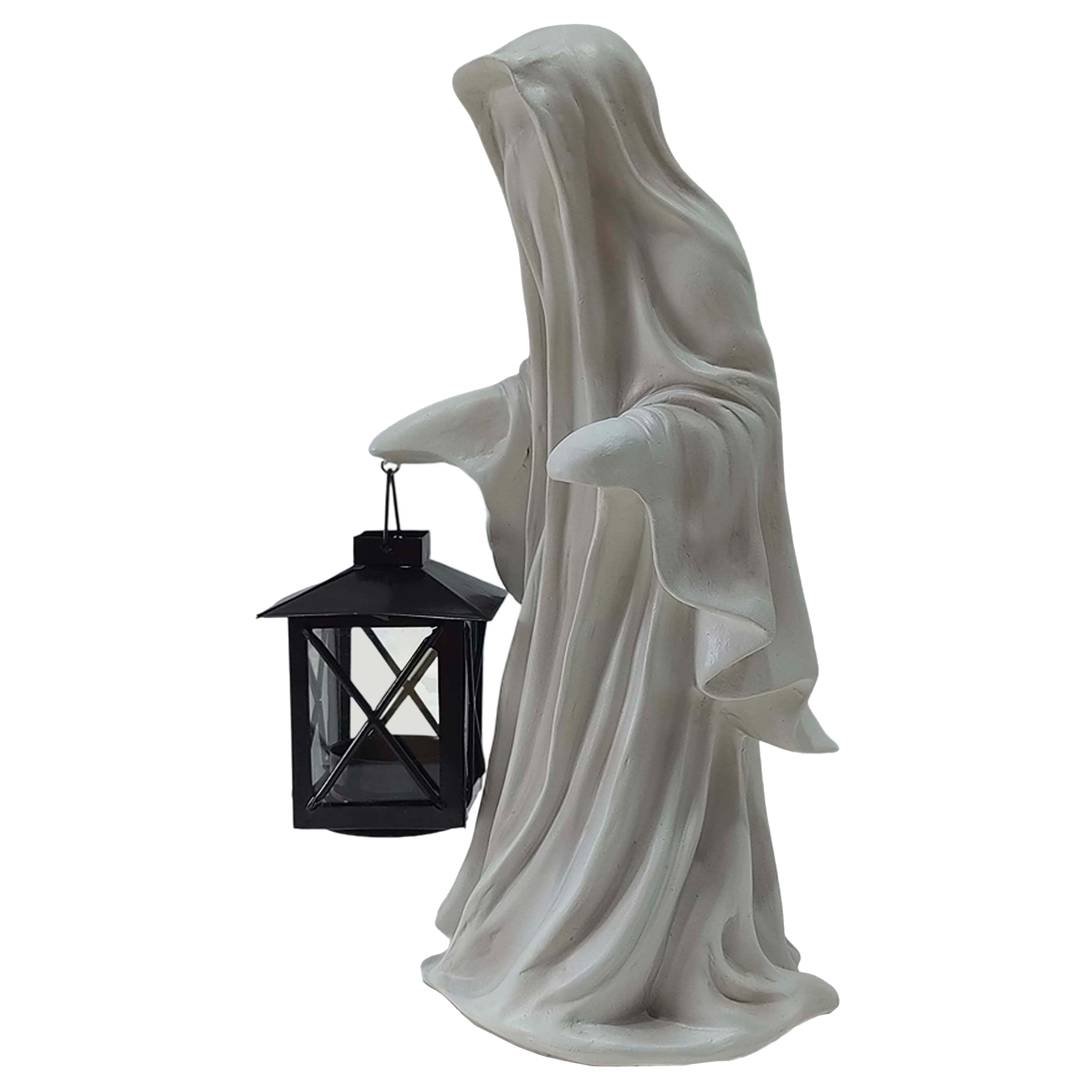 12&#x22; White Ghost with Lantern Tealight Candle Holder by Ashland&#xAE;