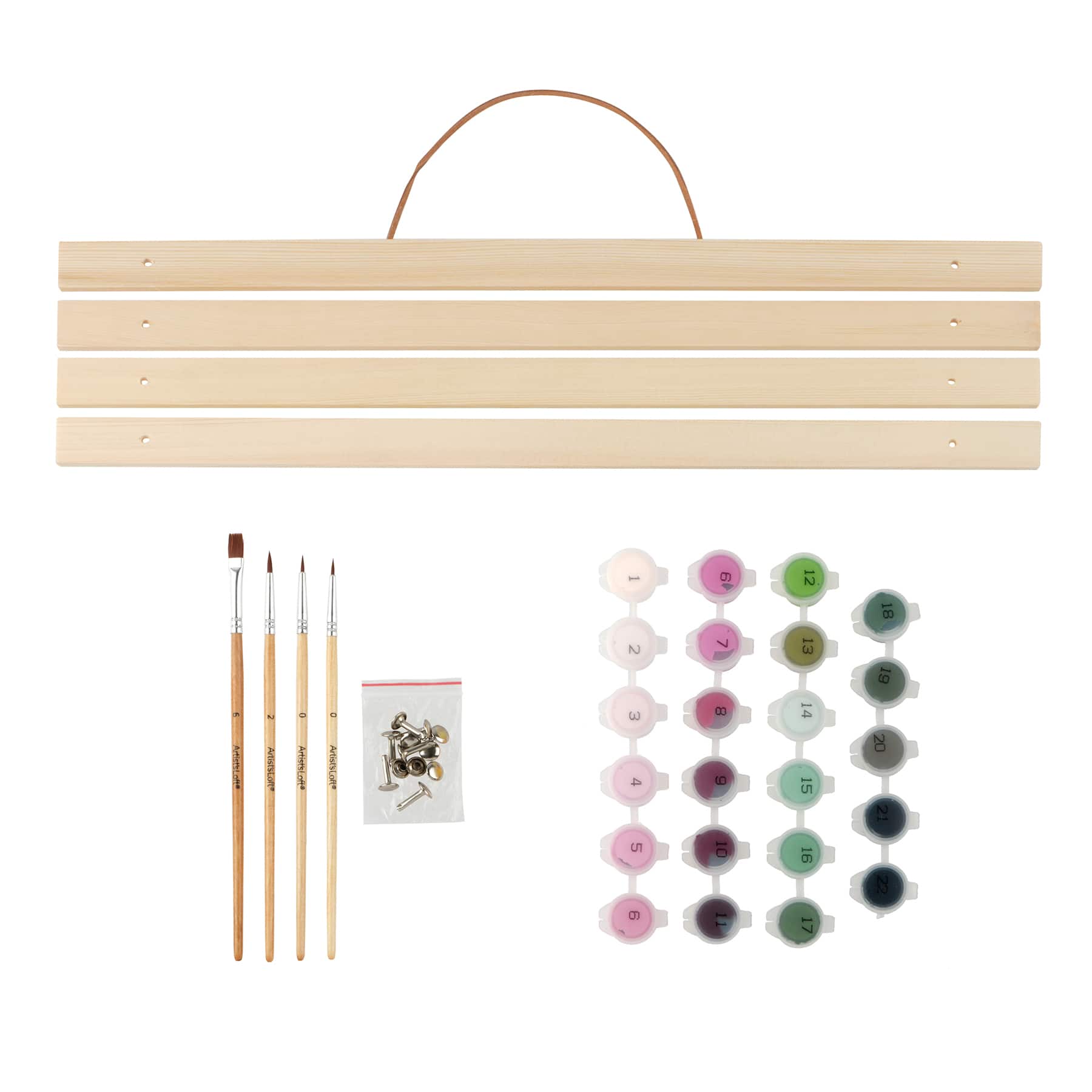 16" x 20" Peonies Paint-by-Number Kit with Wood Display Hanger by Artist's Loft®