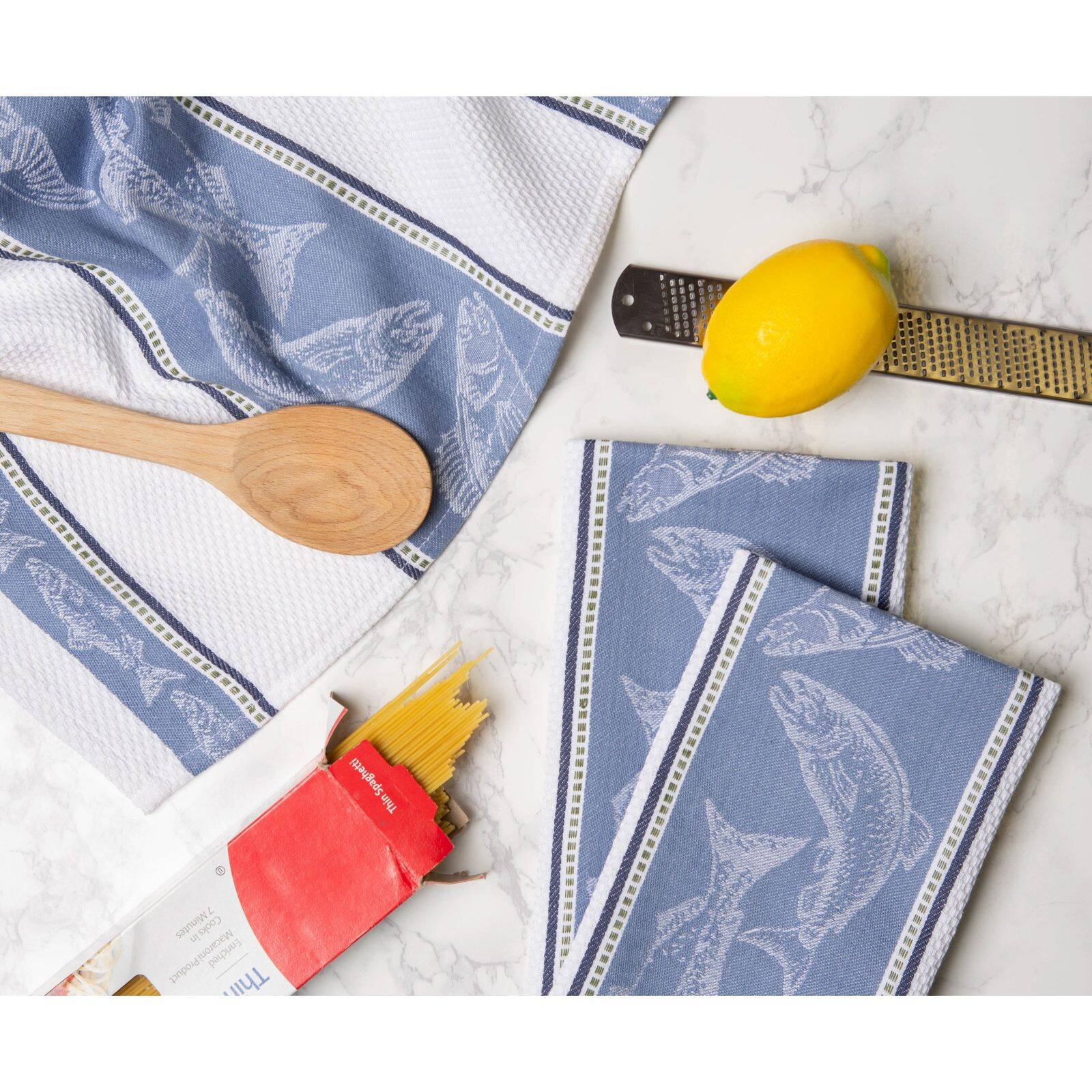 DII® Fish Jacquard Dishtowel, 3ct.