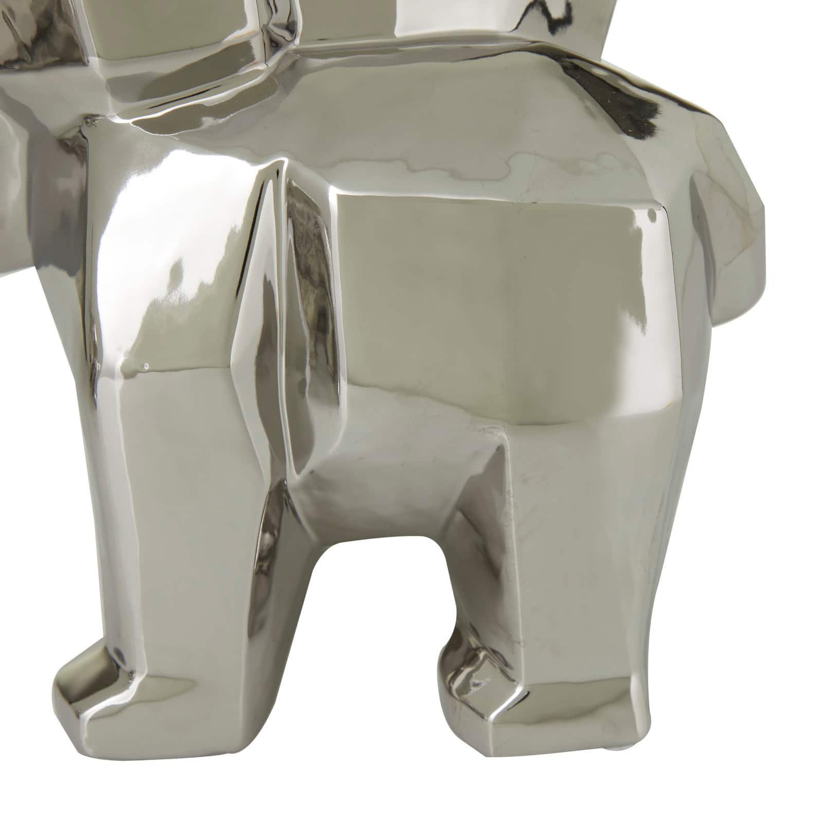 Silver Contemporary Elephant Sculpture Set
