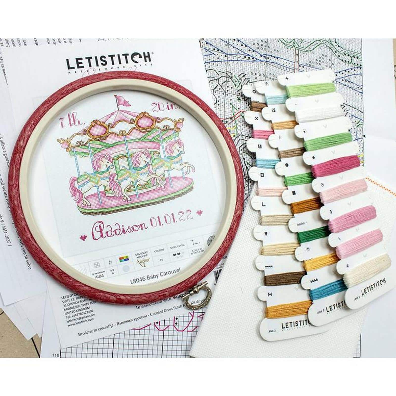 Letistitch Baby Carousel Counted Cross Stitch Kit