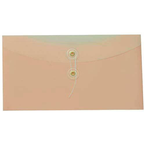 JAM Paper #10 Plastic Envelopes with Button & String Tie Closure, 12ct.