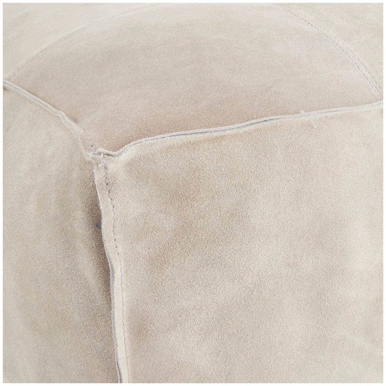28&#x22; Leather Low Profile Square Pouf with Patchwork Design