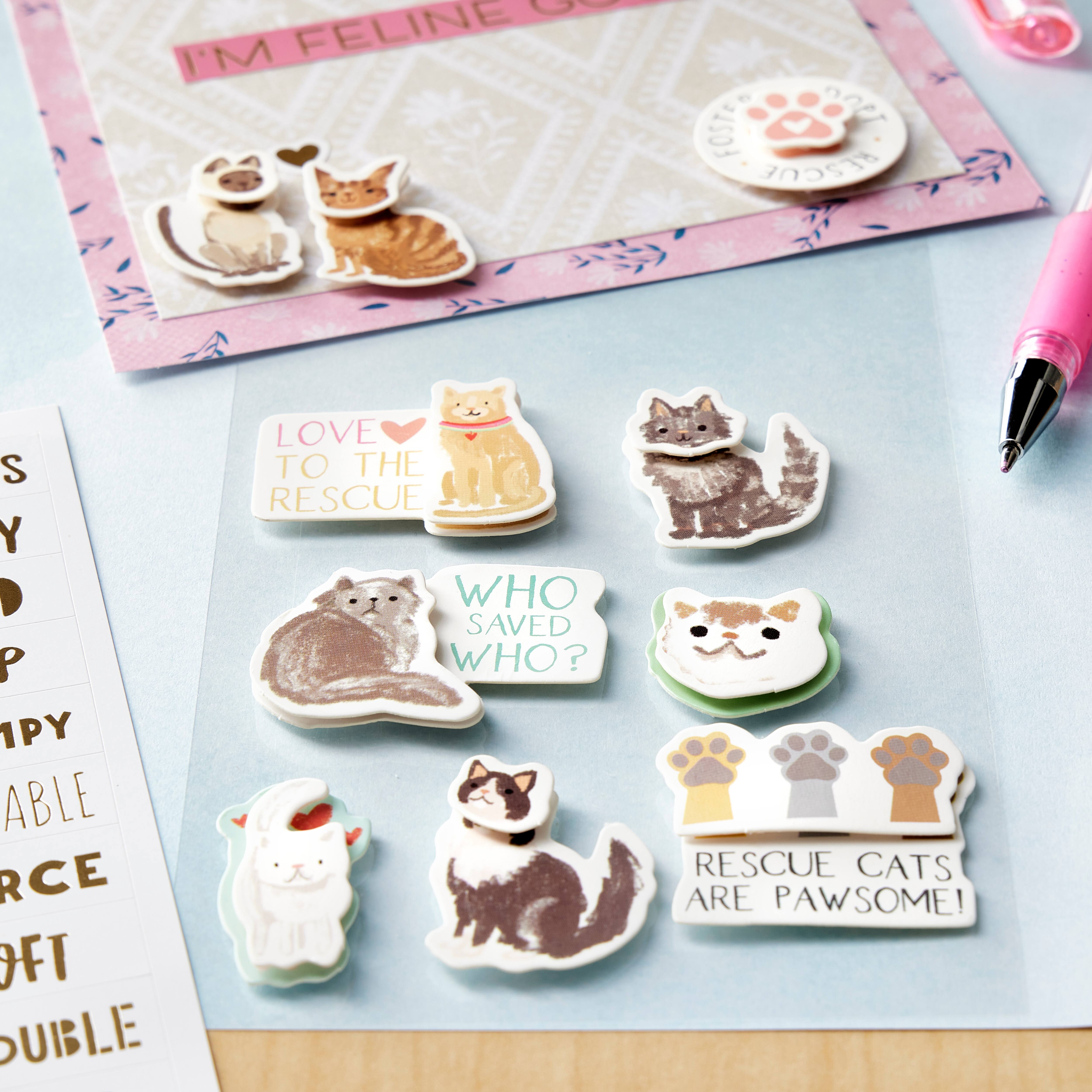 12 Pack: Rescue Cat Stickers by Recollections™