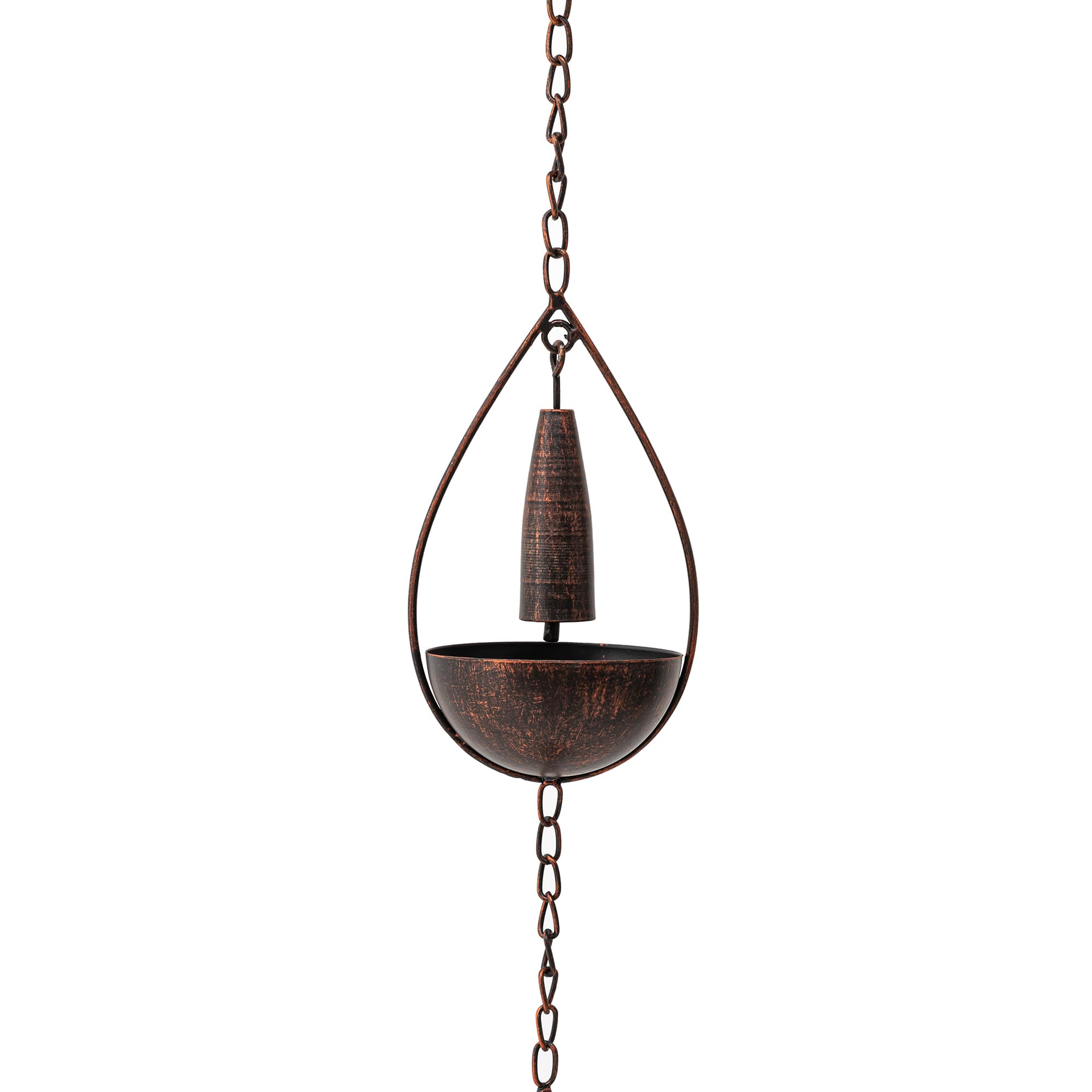 Glitzhome® 8.5ft. Copper Bowl & Bell Shaped Rain Chain