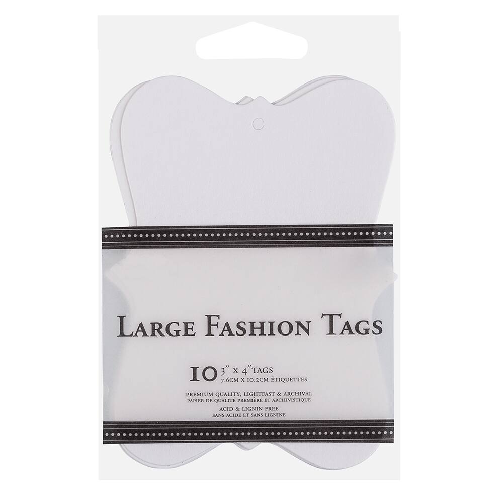 JAM Paper White Fashion Gift Tags, 10ct.