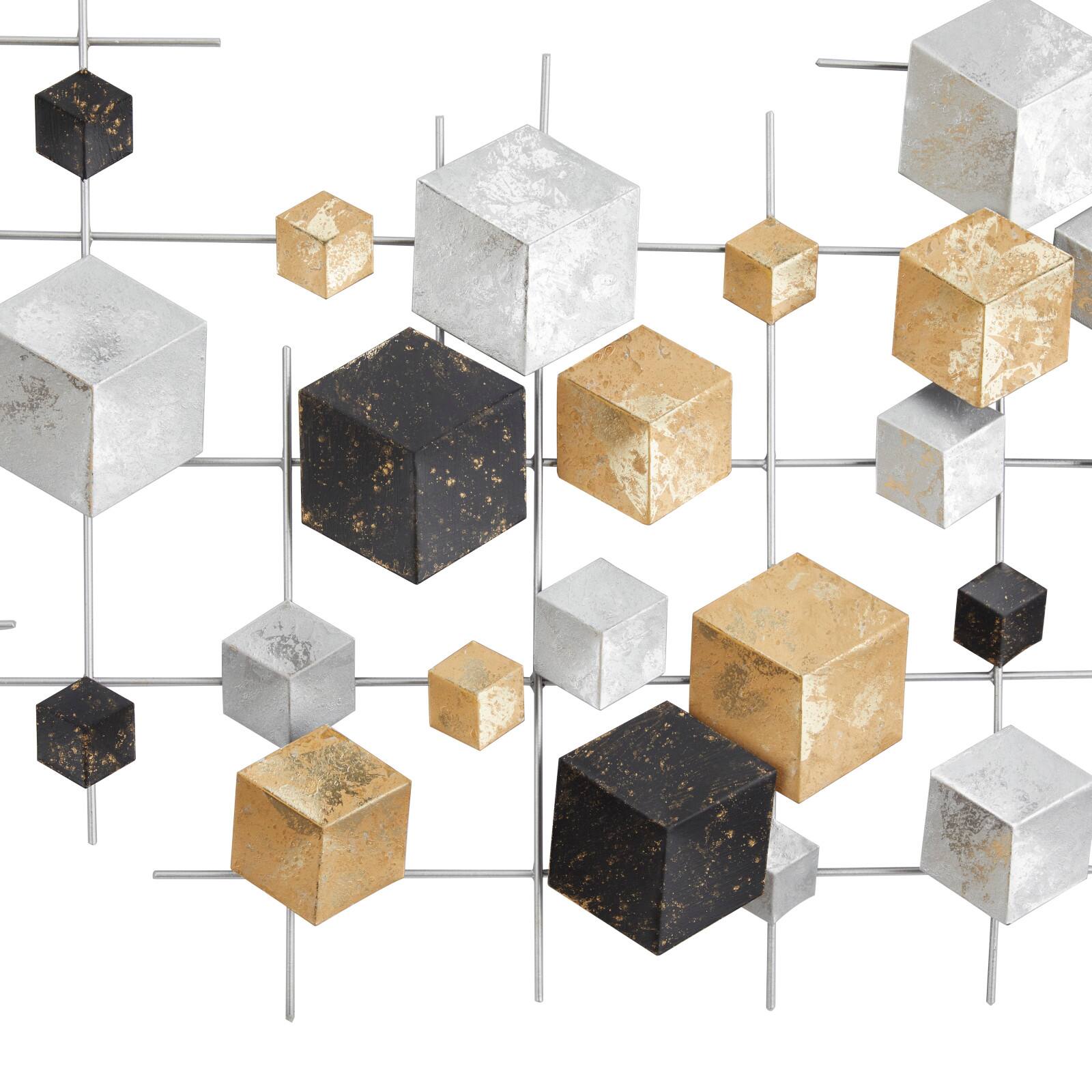 Multi Metal Contemporary Wall Decor, 20&#x22; x 36&#x22; x 2&#x22;