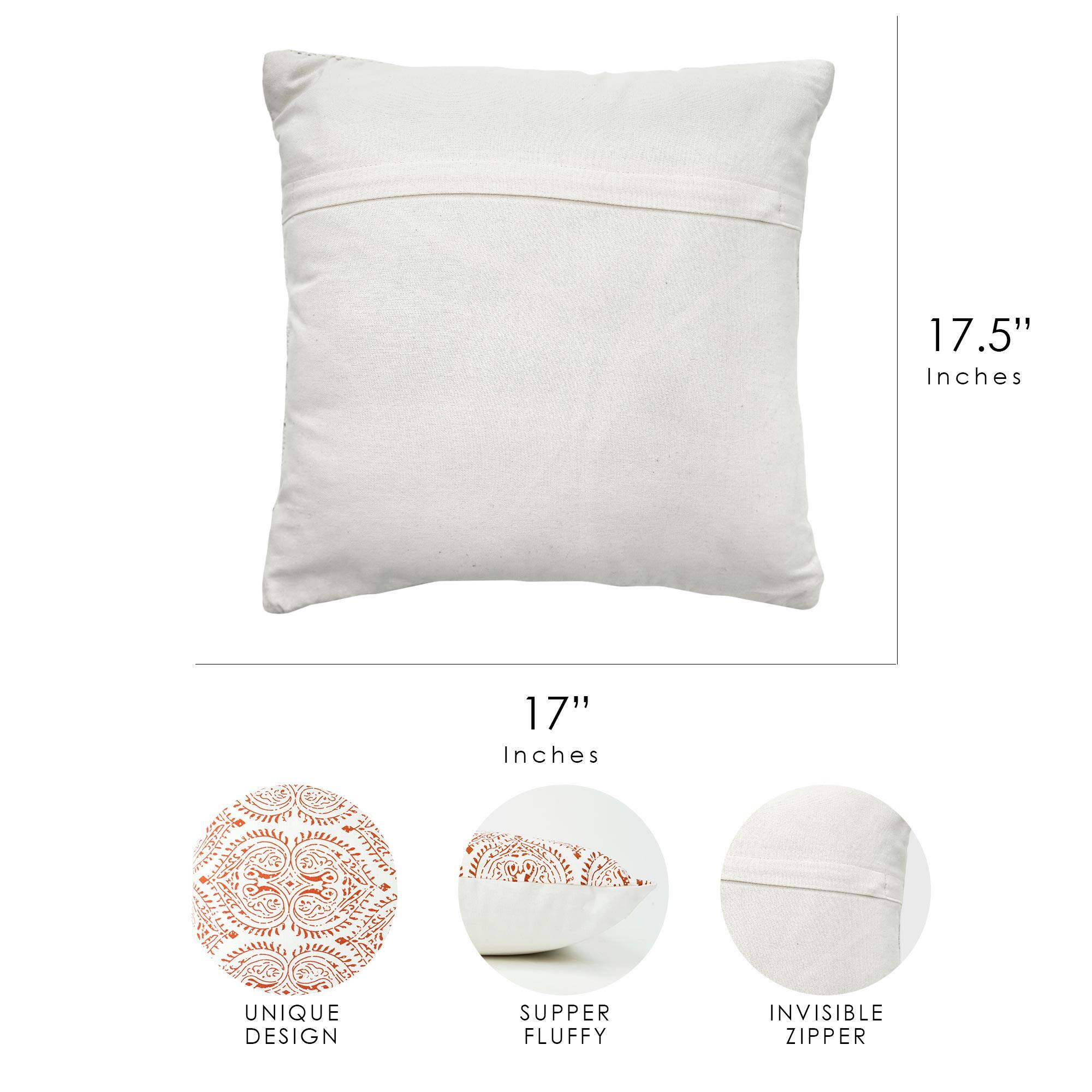 American Art D&#xE9;cor&#x2122; Handwoven Red &#x26; White Boho Decorative Throw Pillow