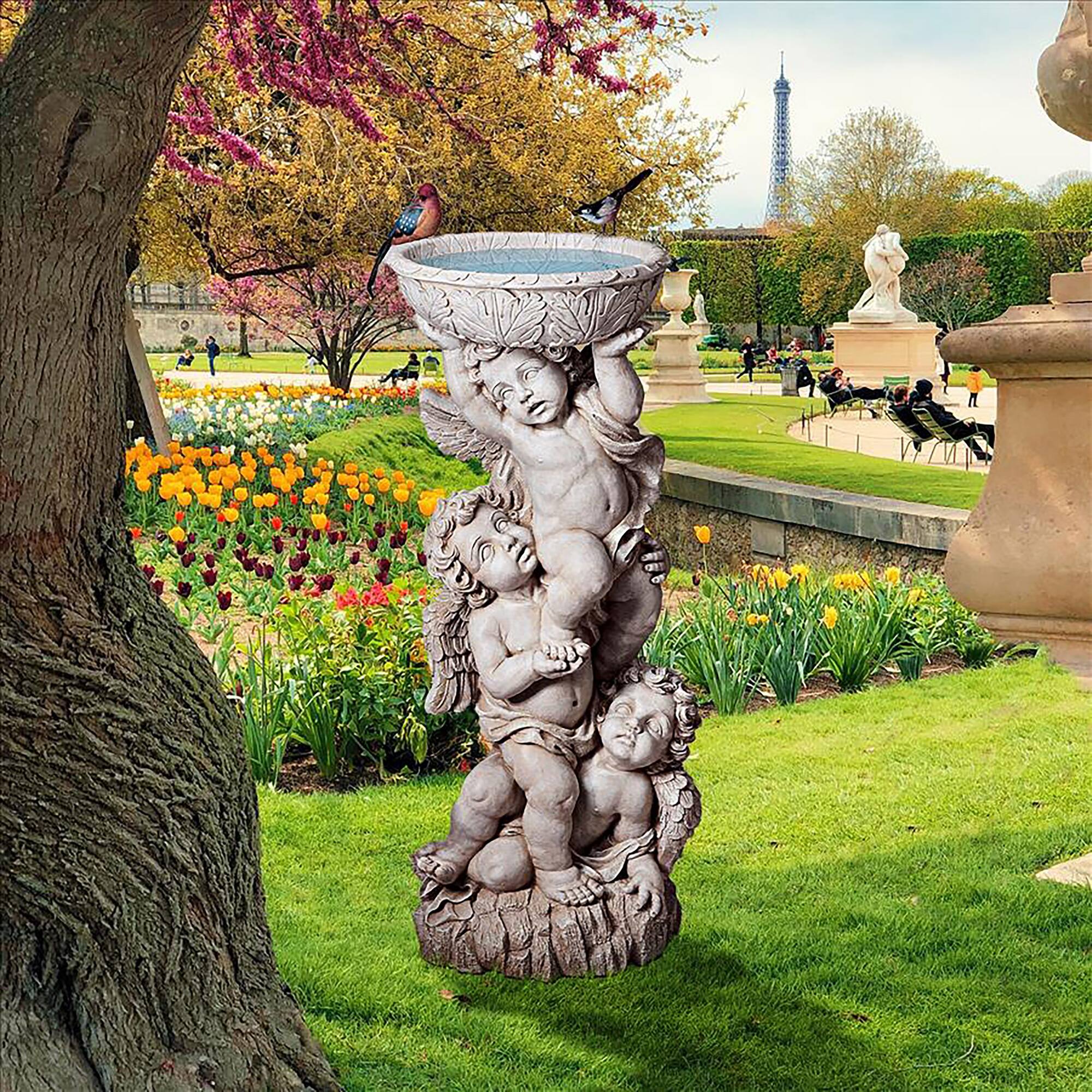 Design Toscano&#xAE; 3ft. Three Cherubs with Urn Statue
