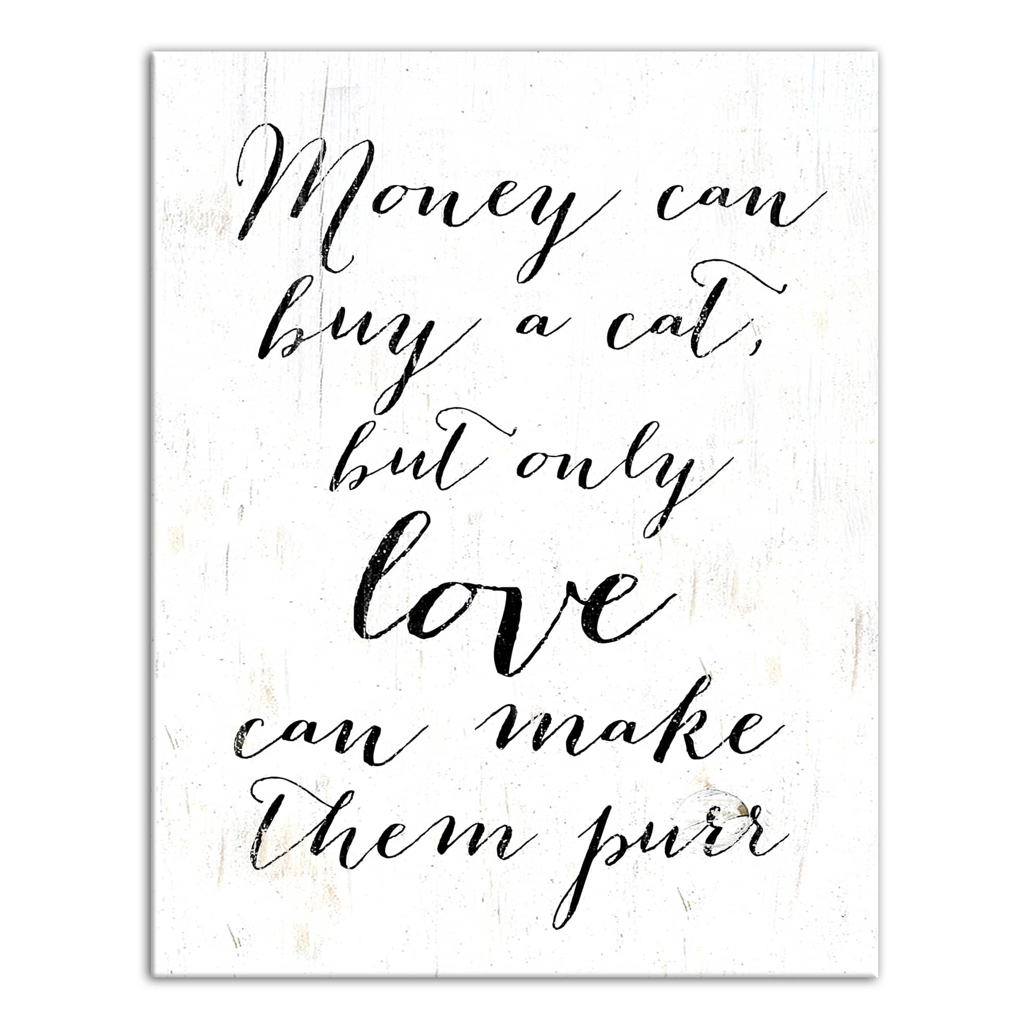 Money Can Buy a Cat Canvas Wall Art