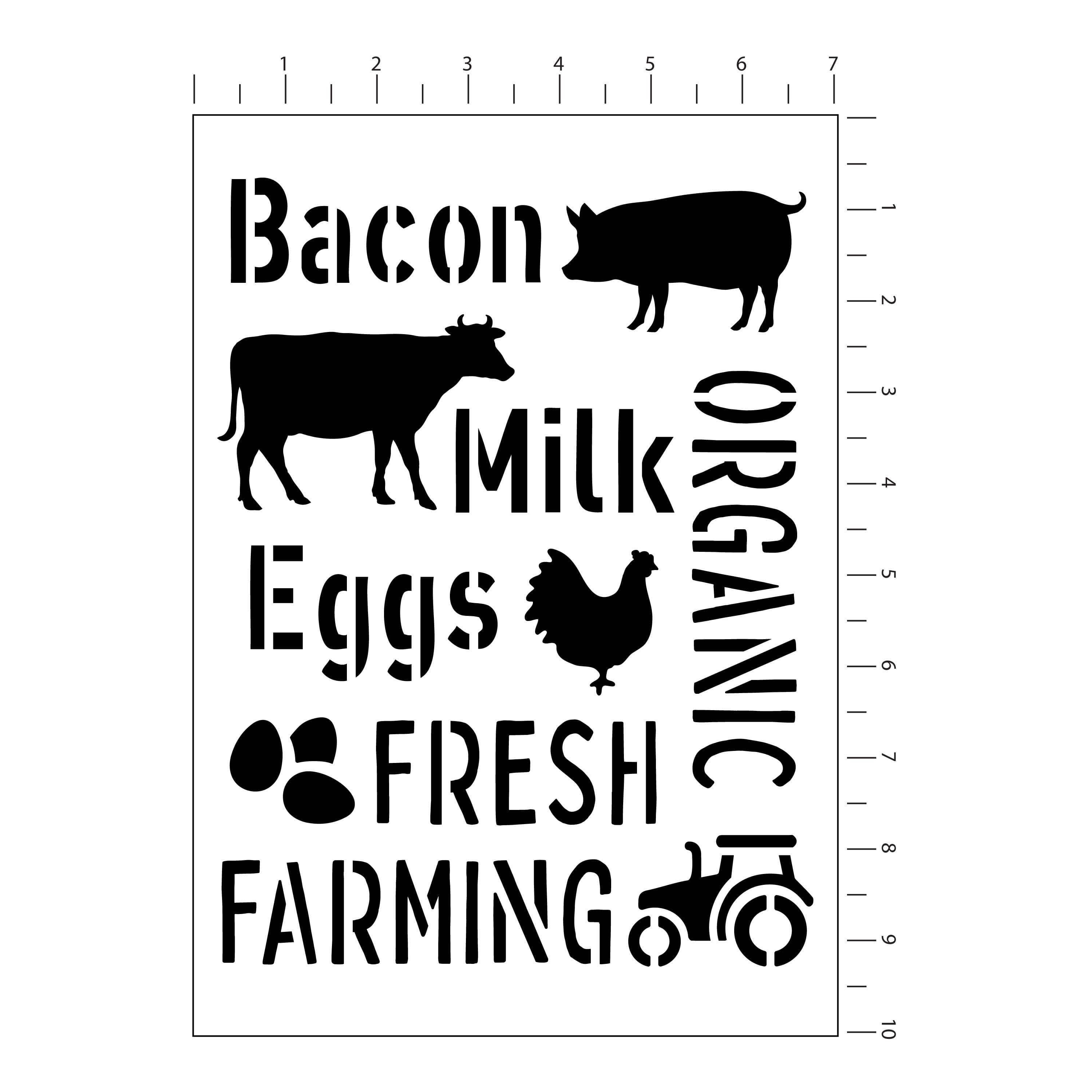 Farmhouse Stencils, 7" x 10" by Craft Smart®
