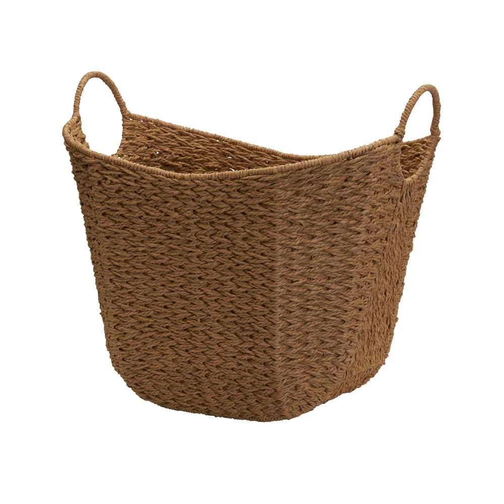 Household Essentials 17.5" Woven Paper Rope Basket with Handles