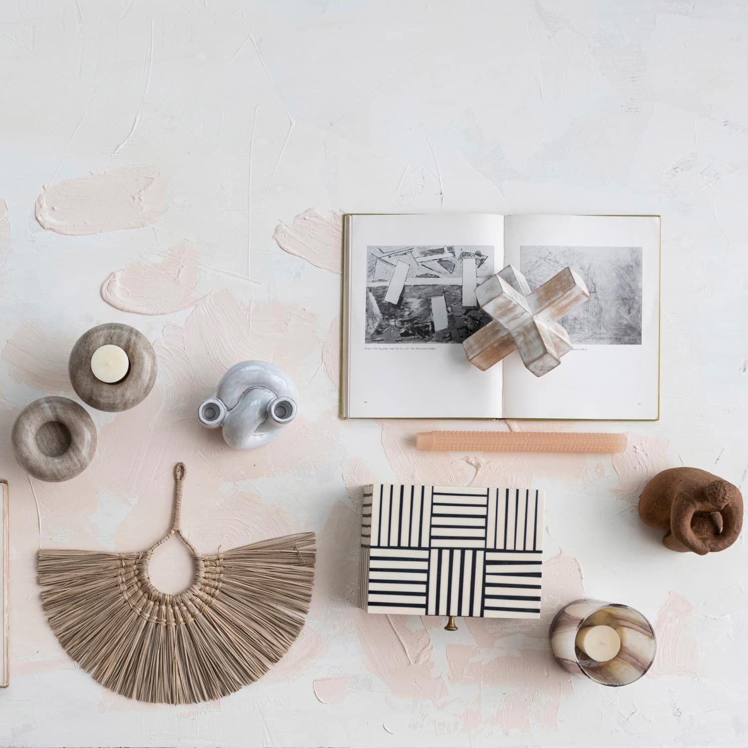 Hello Honey® 6" Whitewashed Mango Wood Jack Cross Decoration