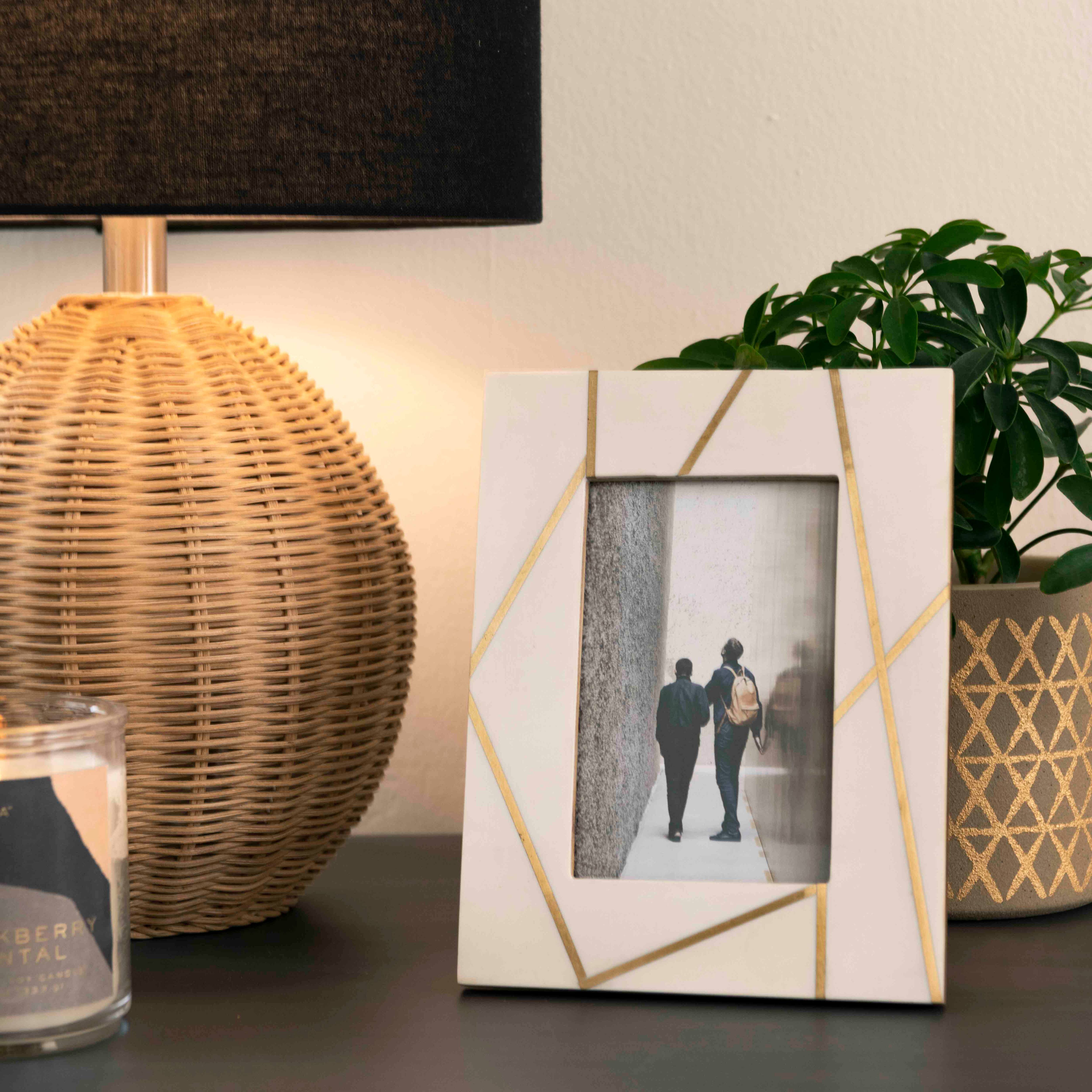Hello Honey® 2 Pack White & Gold Photo Frame