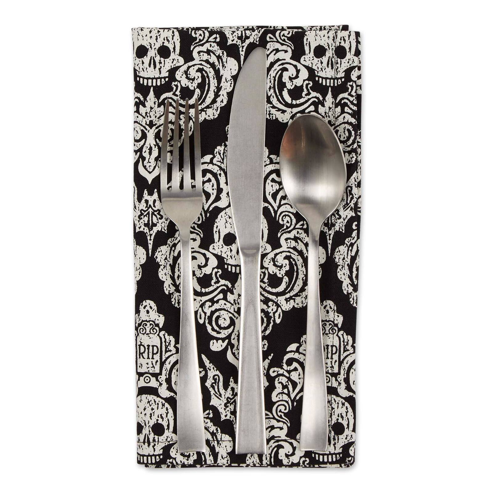 DII® Graveyard Damask Embellished Dinner Napkins, 6ct.