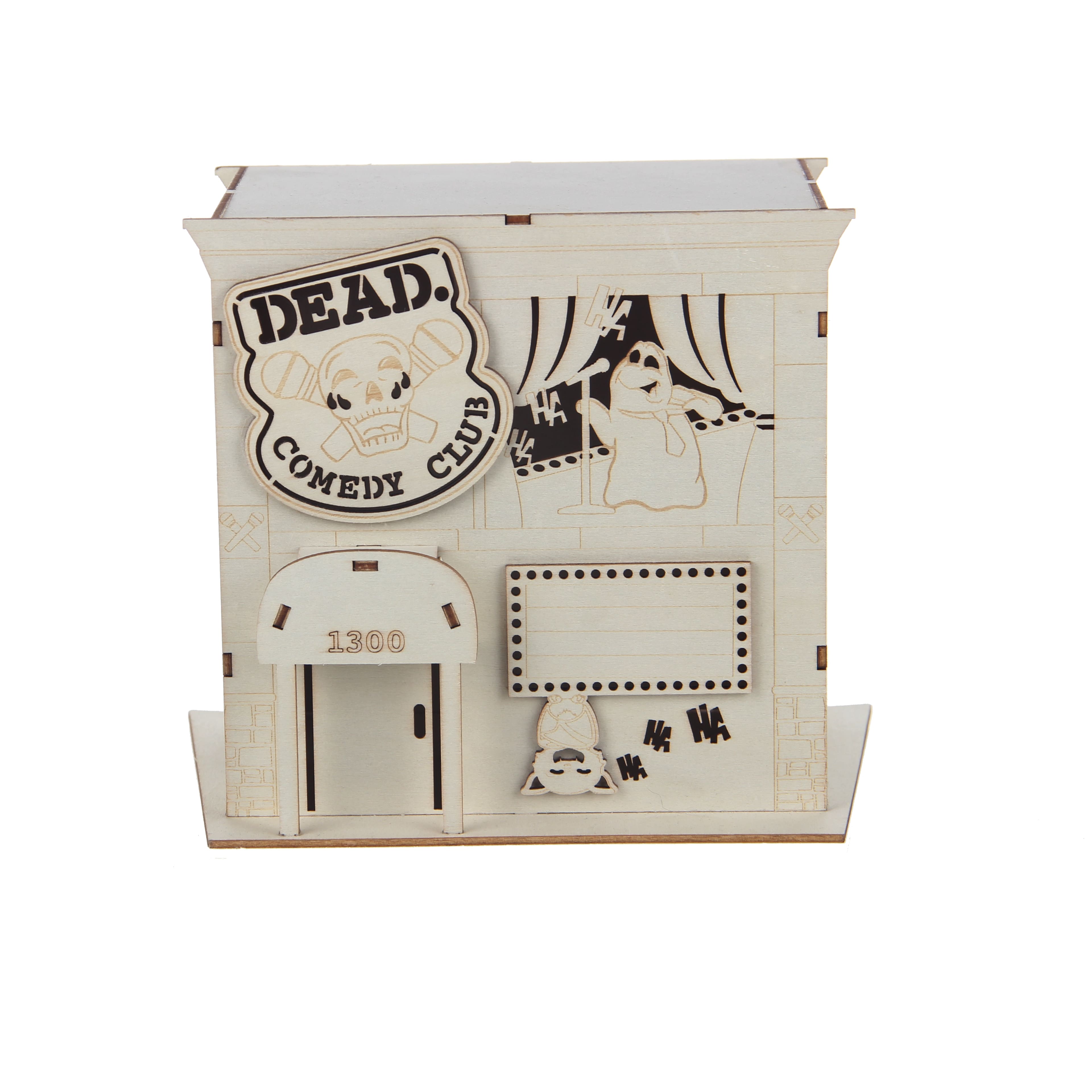 7.5&#x22; DIY Village Comedy Club LED Wood D&#xE9;cor by Make Market&#xAE;