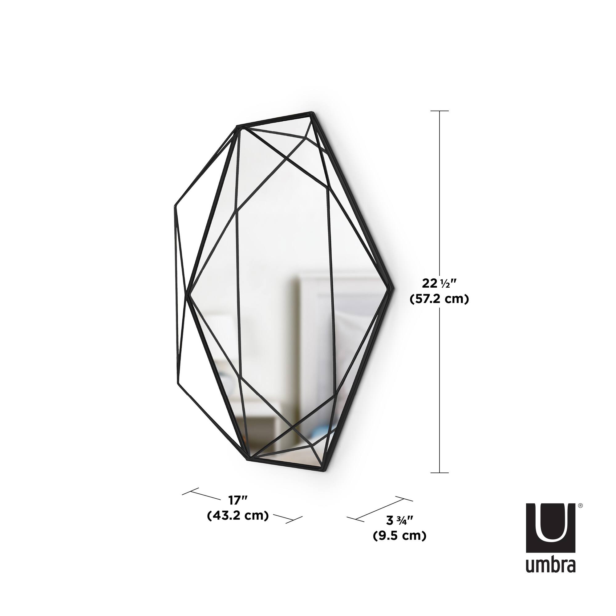 Umbra 22.5" Black Prisma Wall Mirror