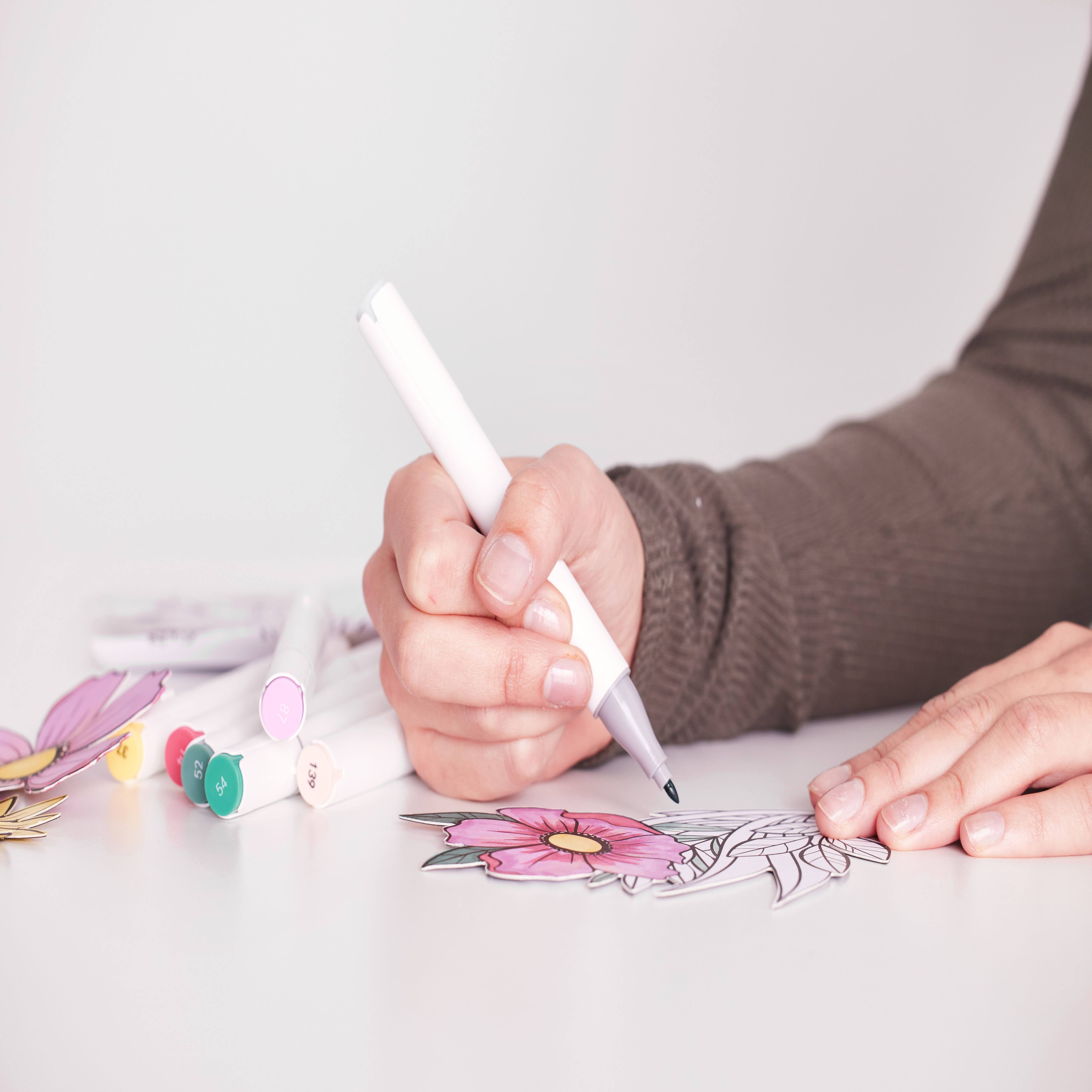 Faber-Castell&#xAE; Pop Up Coloring Wildflower Bunch Bouquet Kit