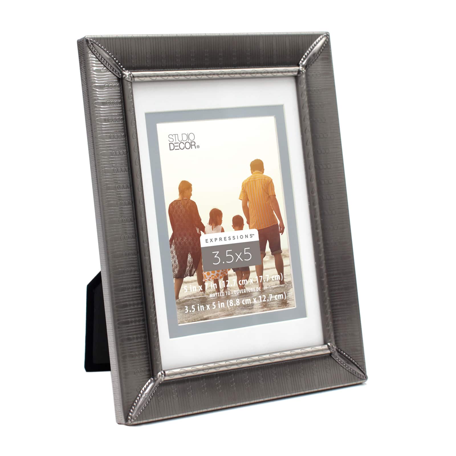 12 Pack: Etched Pewter 3.5&#x22; x 5&#x22; Frame with Double Mat, Expressions&#x2122; by Studio D&#xE9;cor&#xAE;