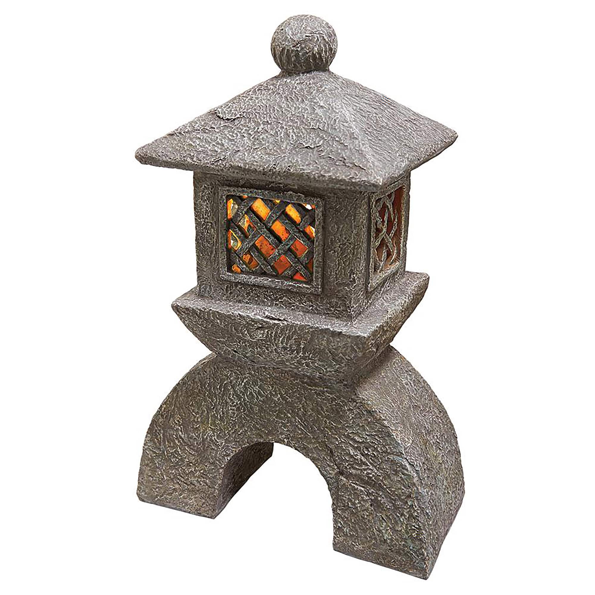 Design Toscano 16.5&#x22; Japanese Pagoda Illuminated Lantern Statue