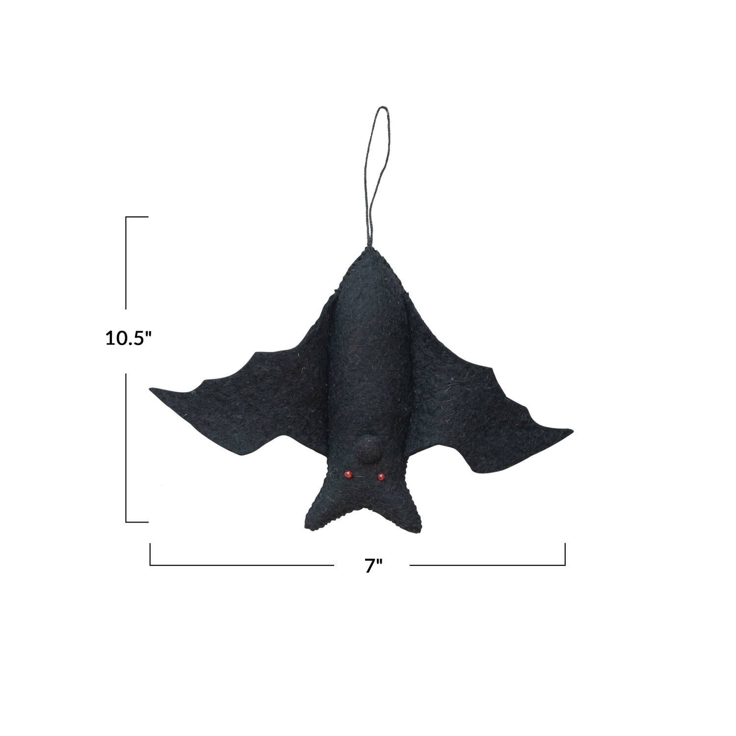 Hello Honey&#xAE; Black Wool Felt Bat Ornament