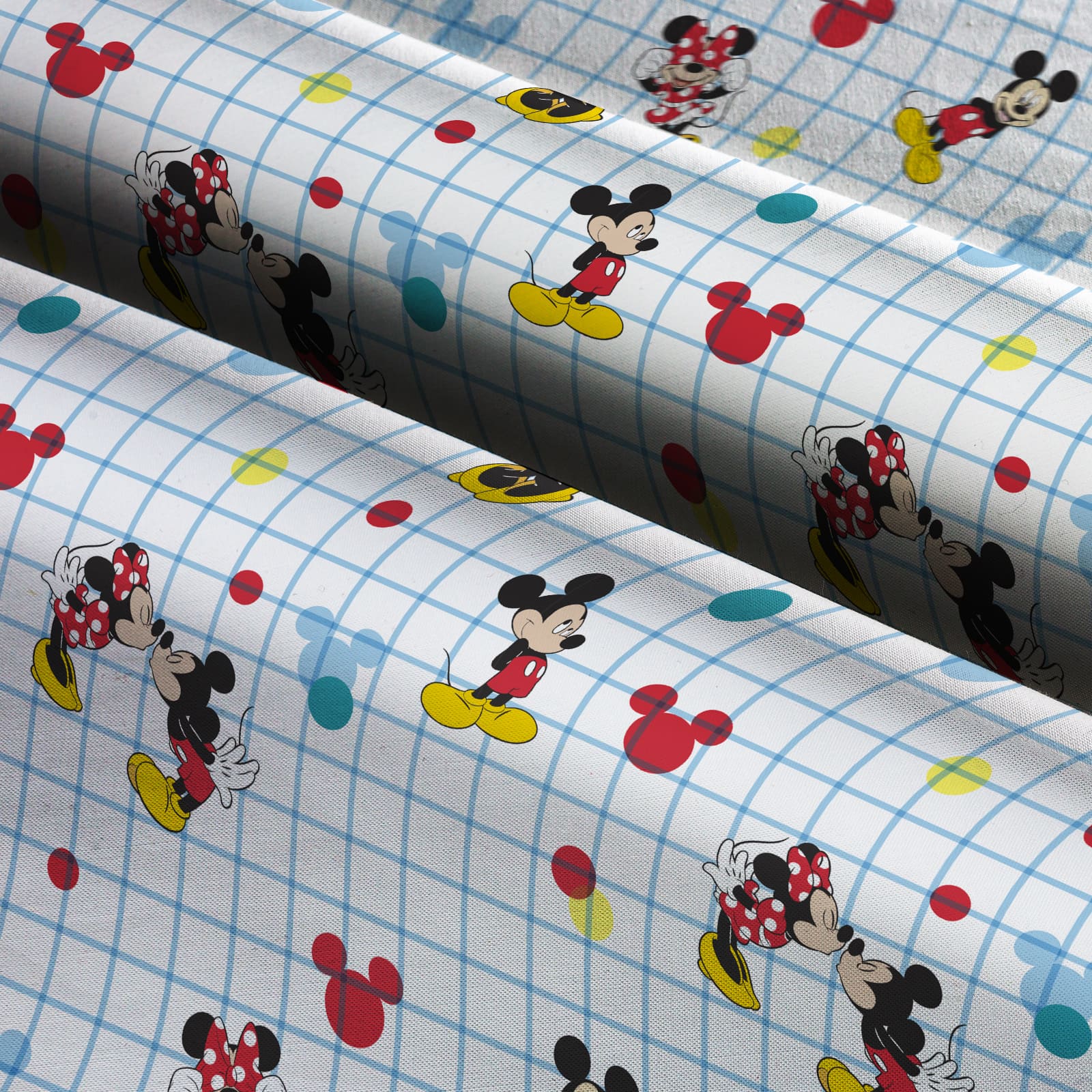 Disney® Mickey Minnie Grid Cotton Fabric