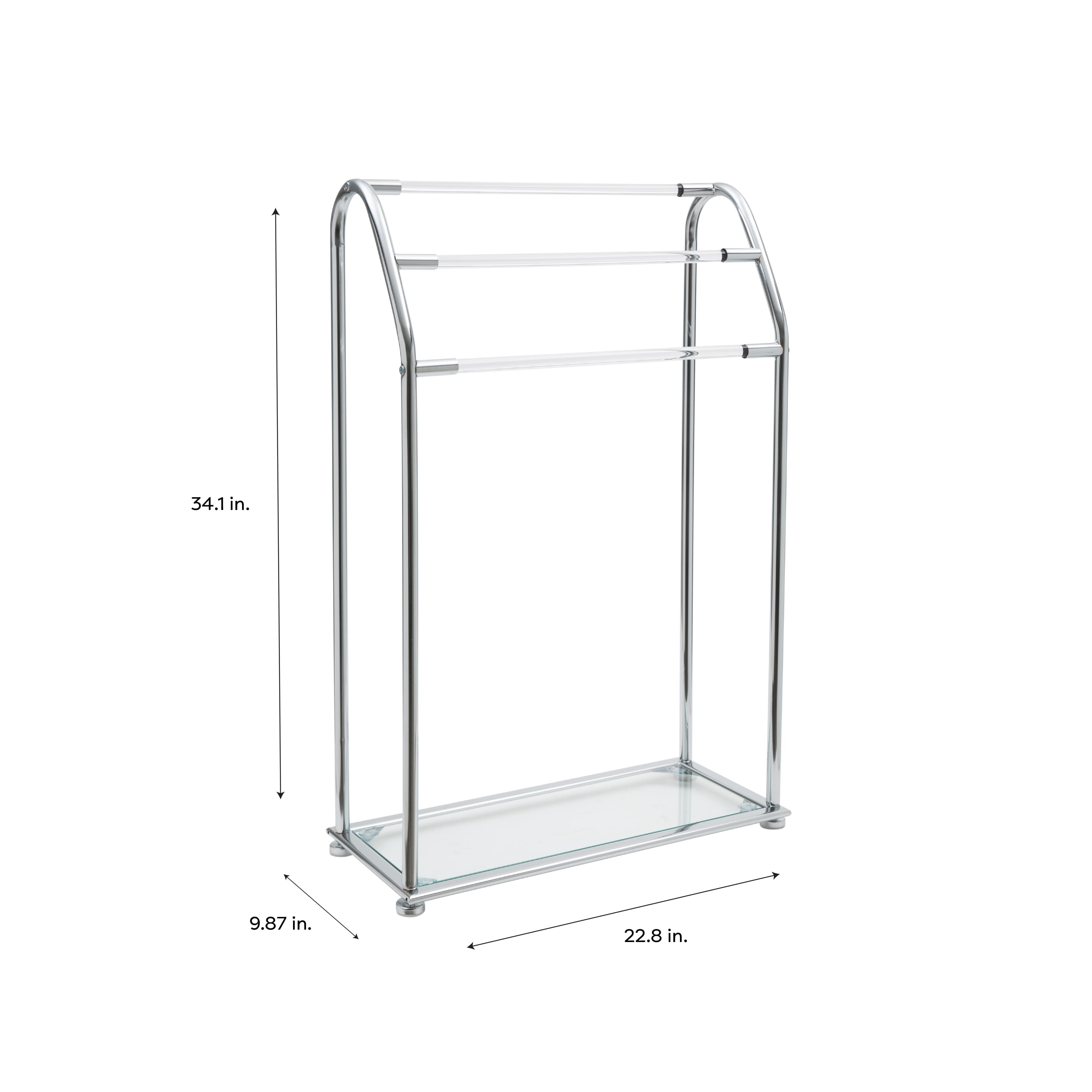 Organize It All Freestanding Acrylic Towel Rack