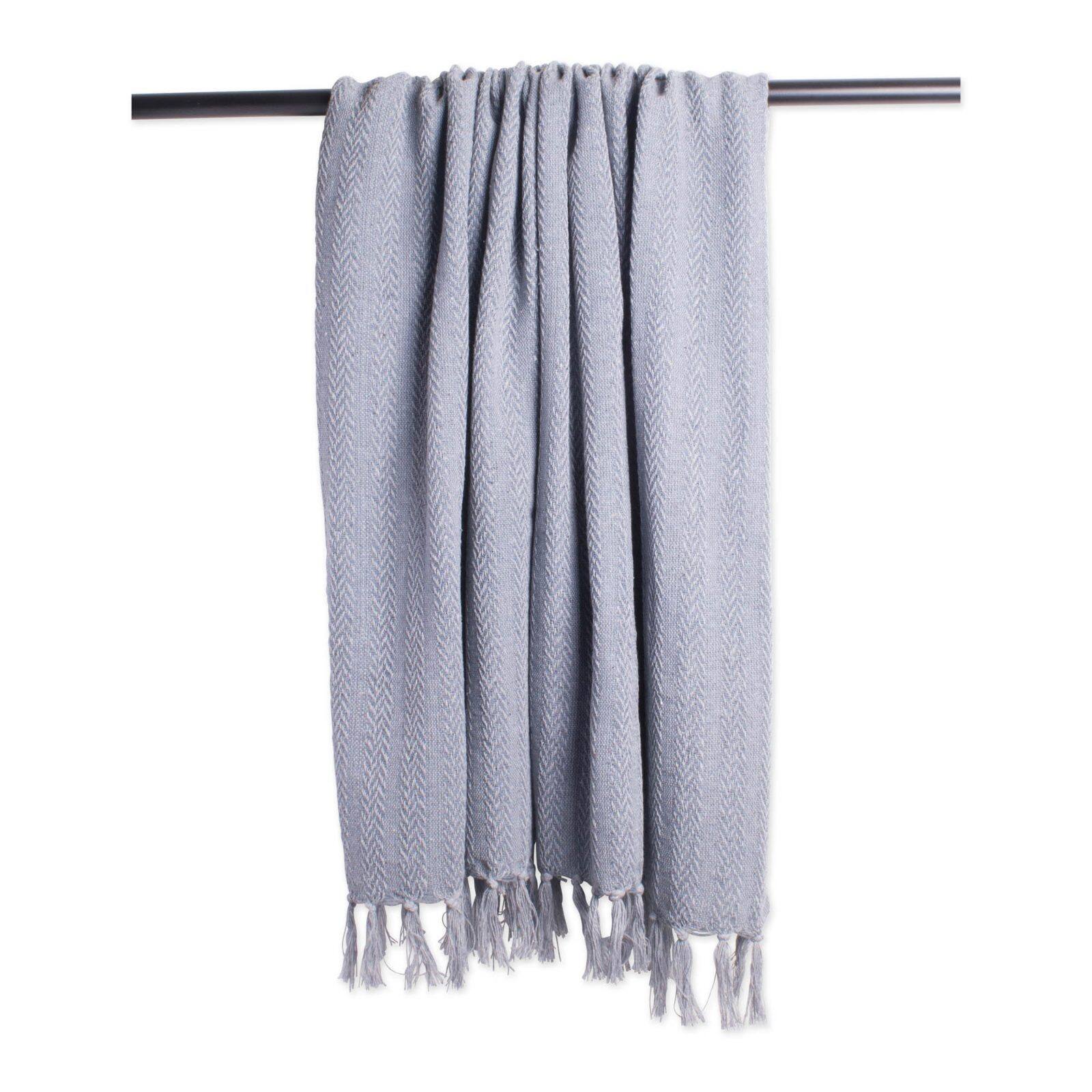 DII® Cool Gray Solid Textured Throw
